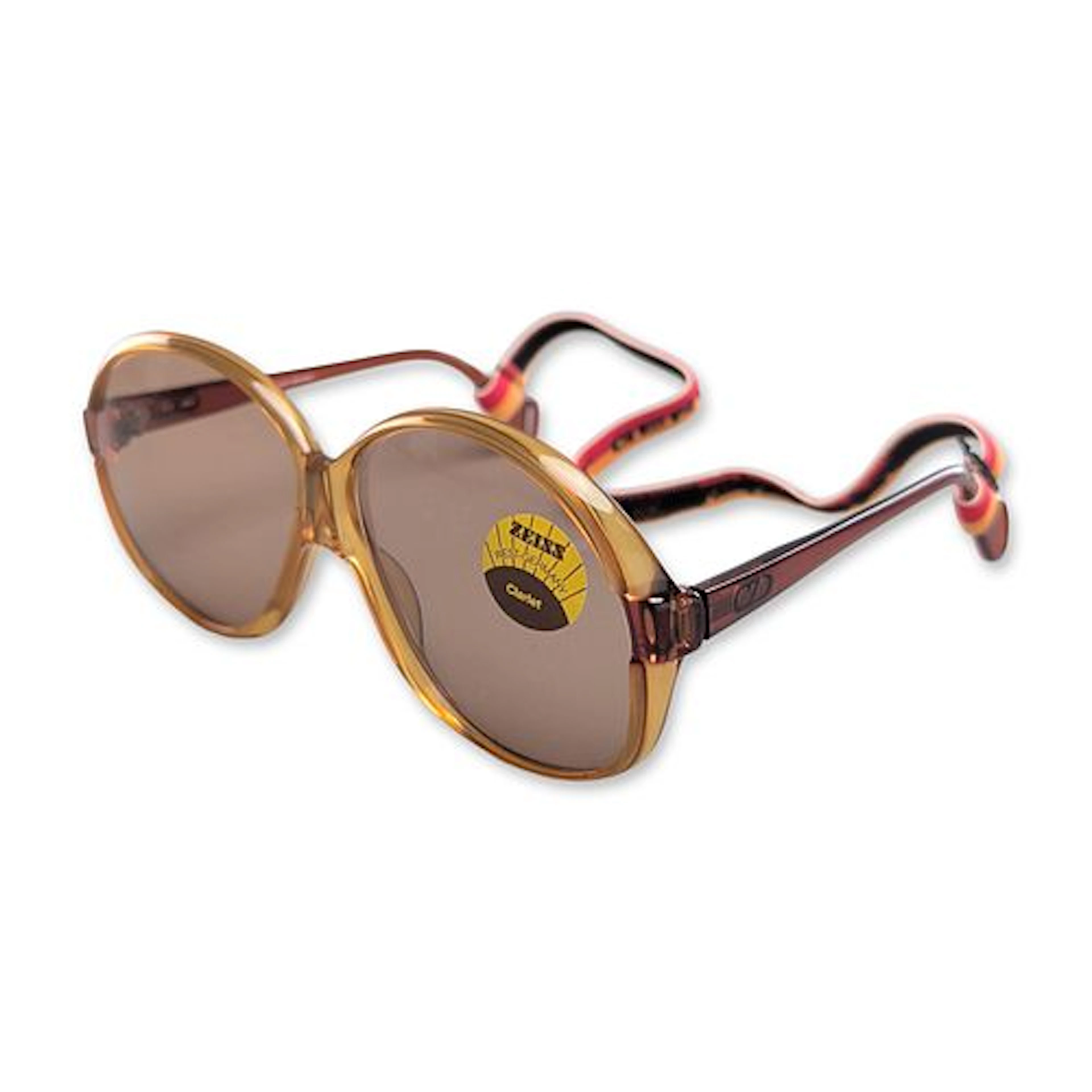 Zeiss West Germany Oversized Amber Sunglasses w/ Adjustable Strap