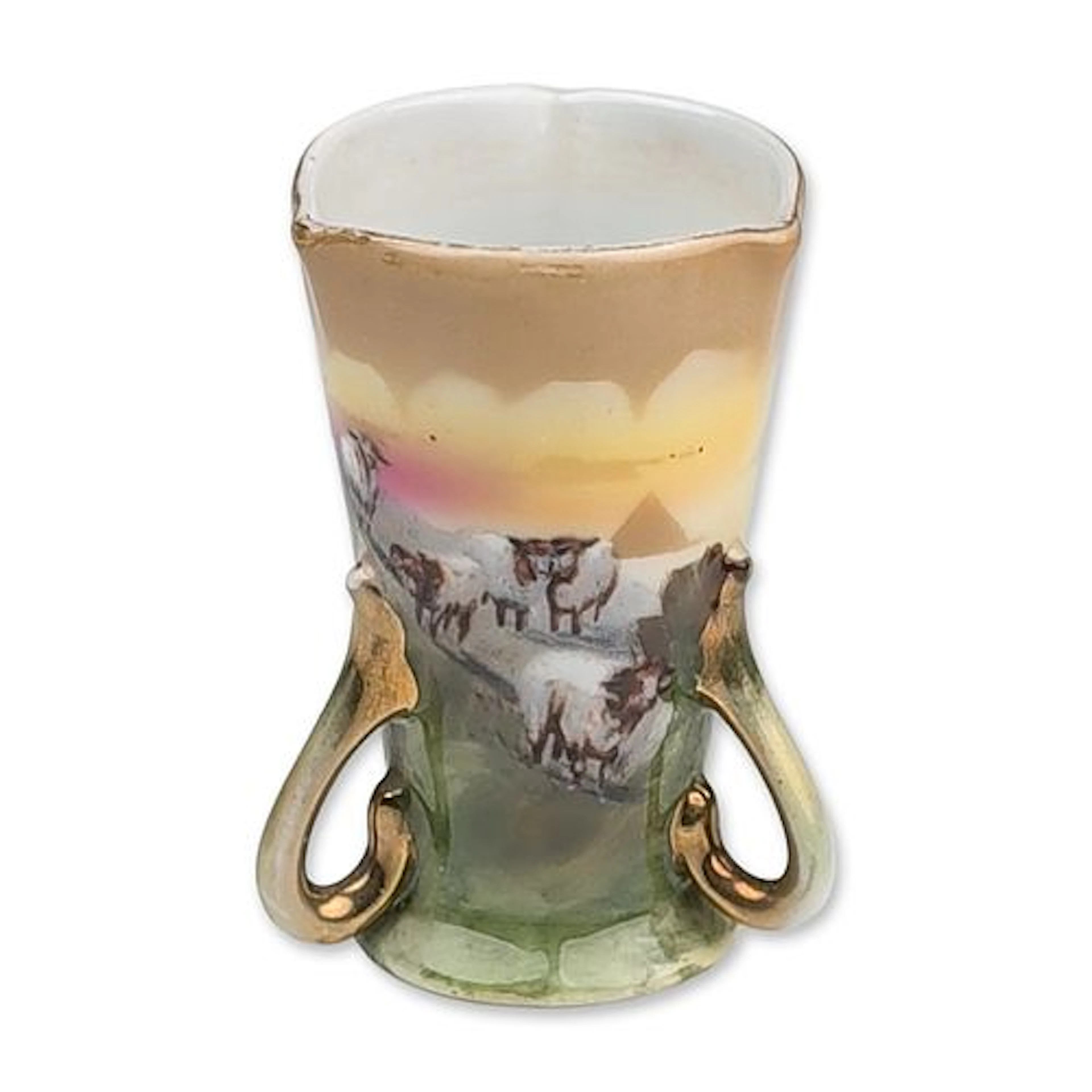 Royal Bayreuth Bavaria Porcelain Three-Handled Miniature Loving Cup