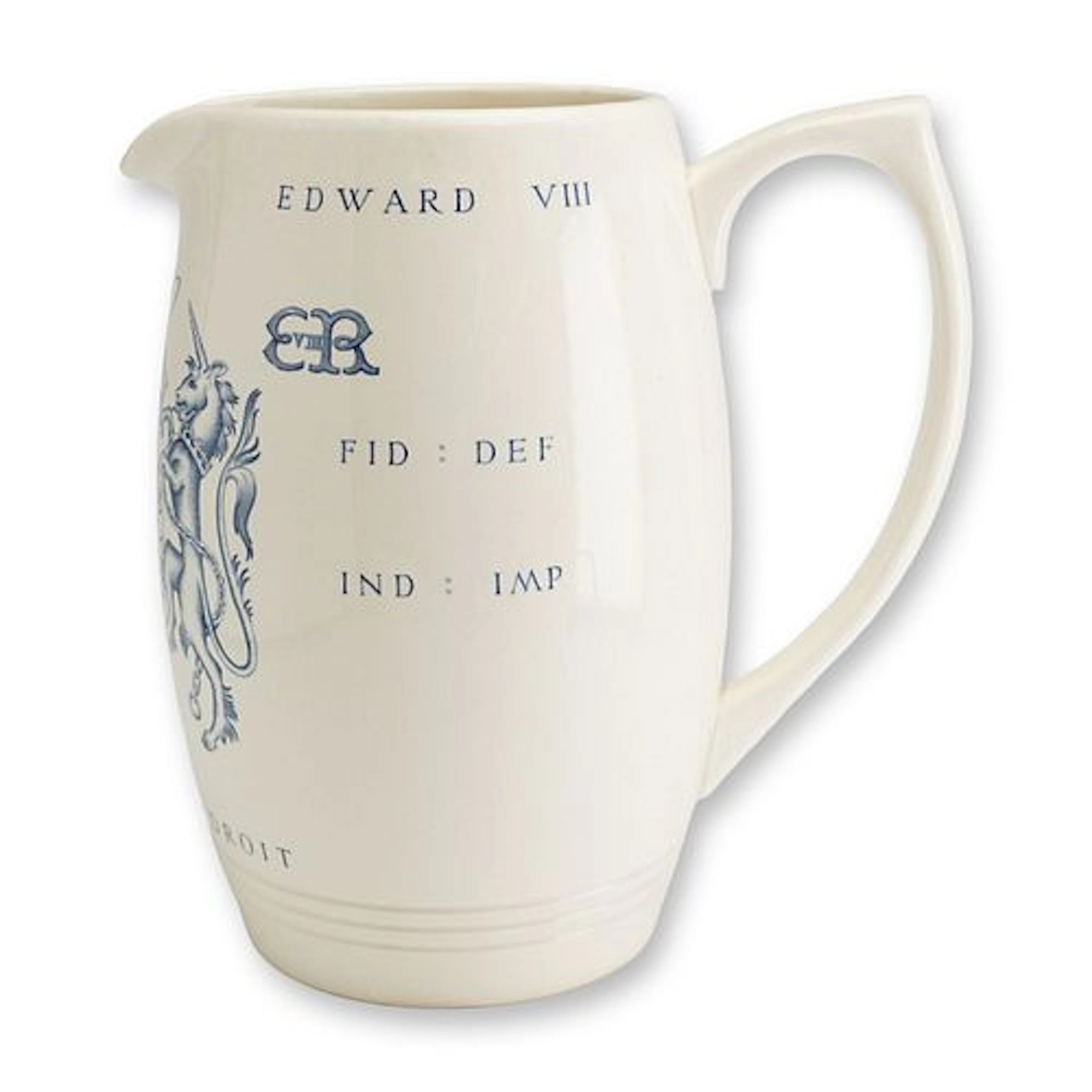 Wedgwood Keith Murray King Edward VIII 1937 Coronation Commemorative Pitcher