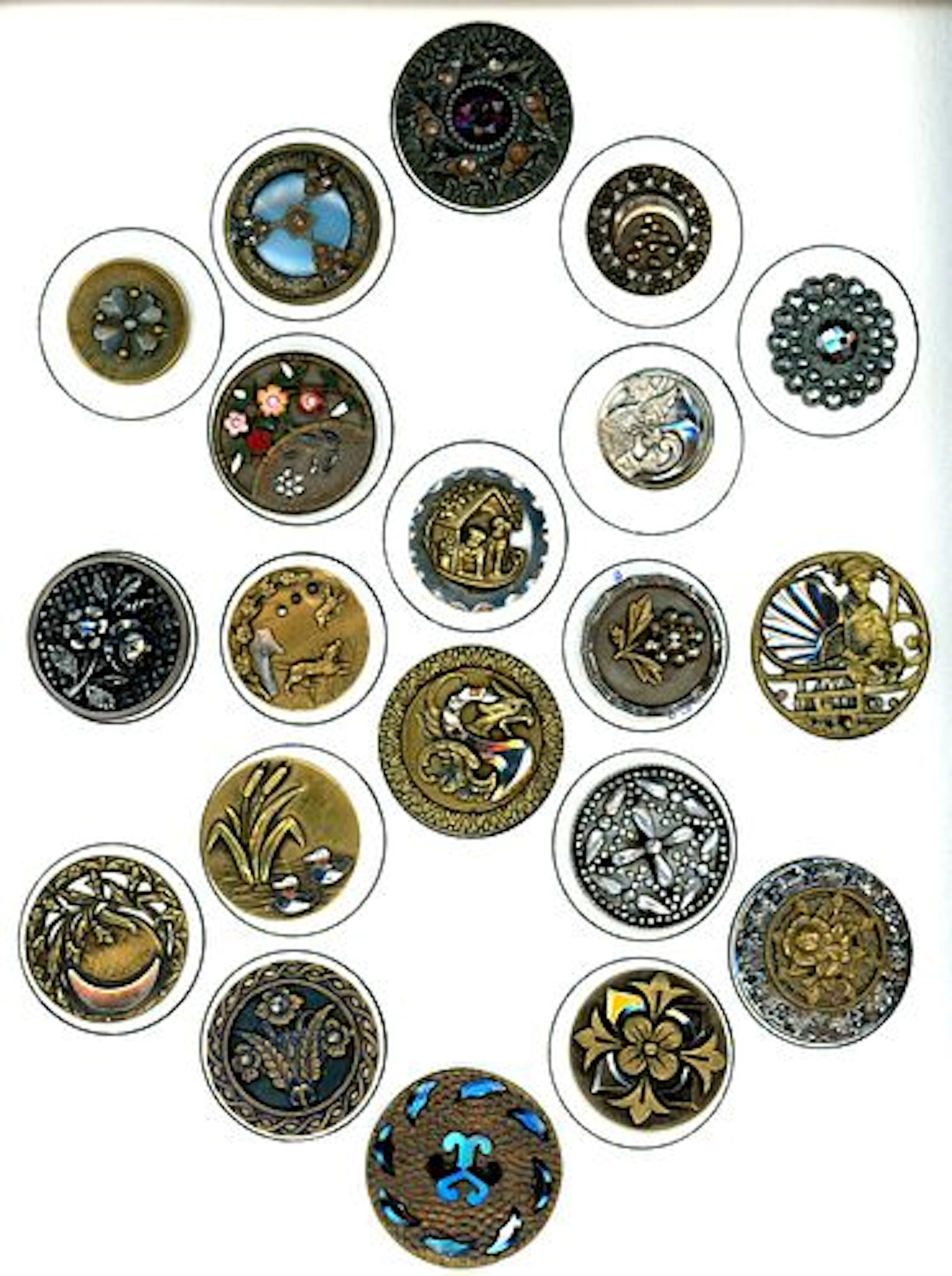 A CARD OF ASSORTED DIVISION ONE METAL WITH STEEL