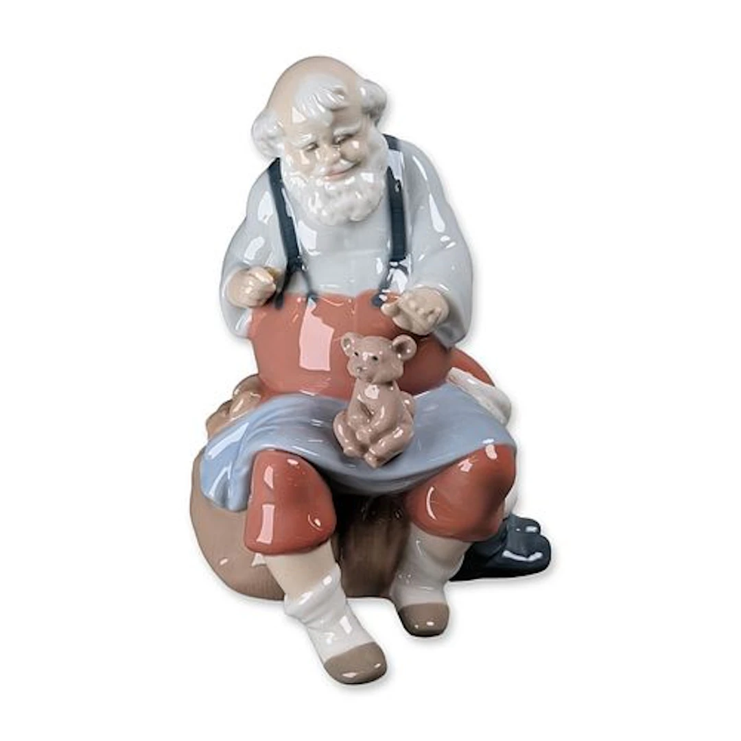 Lladro Santa Porcelain Figurine with Original Box, Santa's Magic Touch 6774