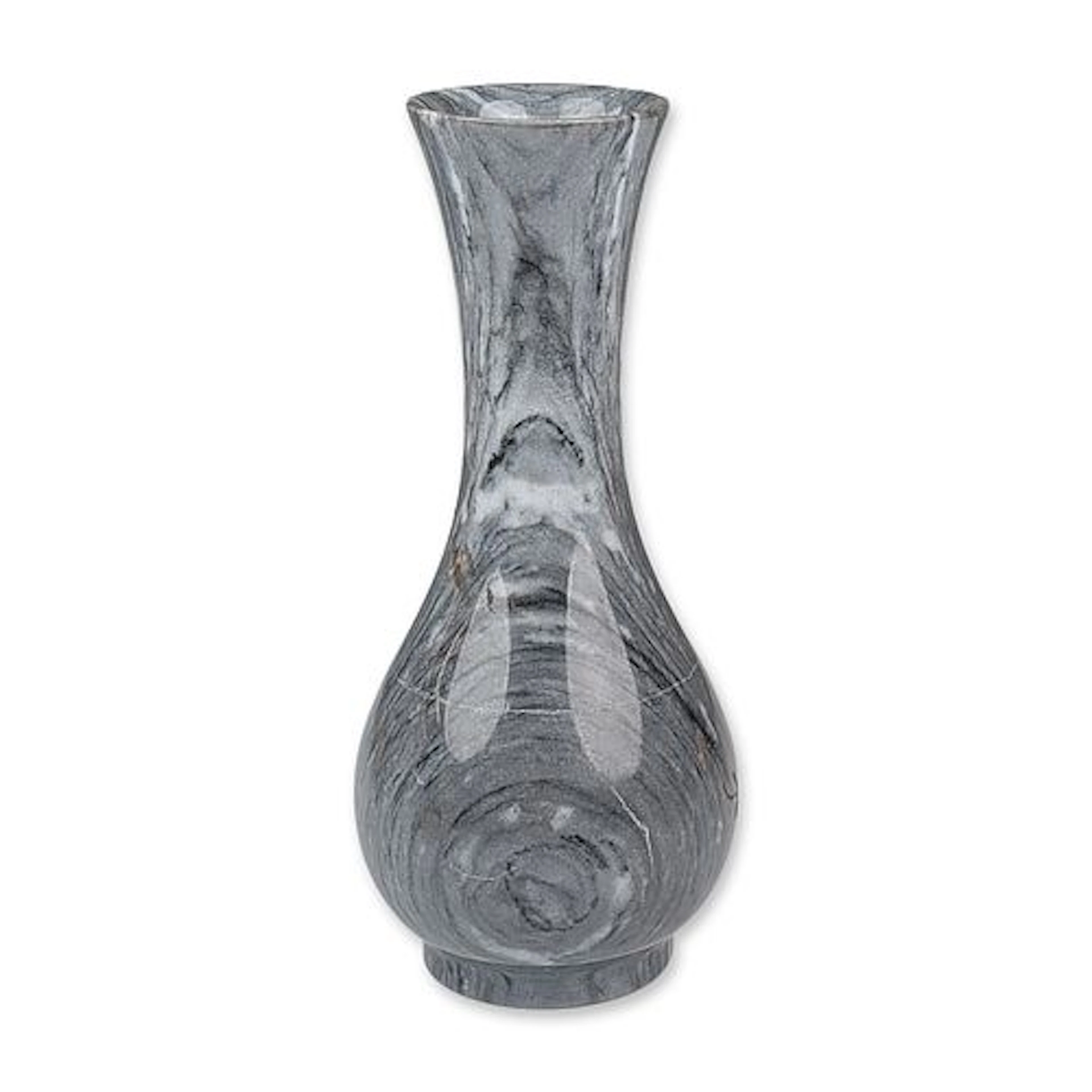 Banded Marble Pedestal Bud Vase