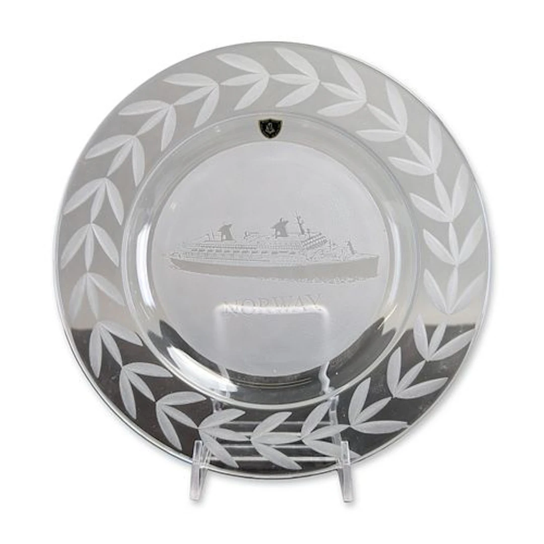 Burns Crystal SS Norway Commemorative Plate