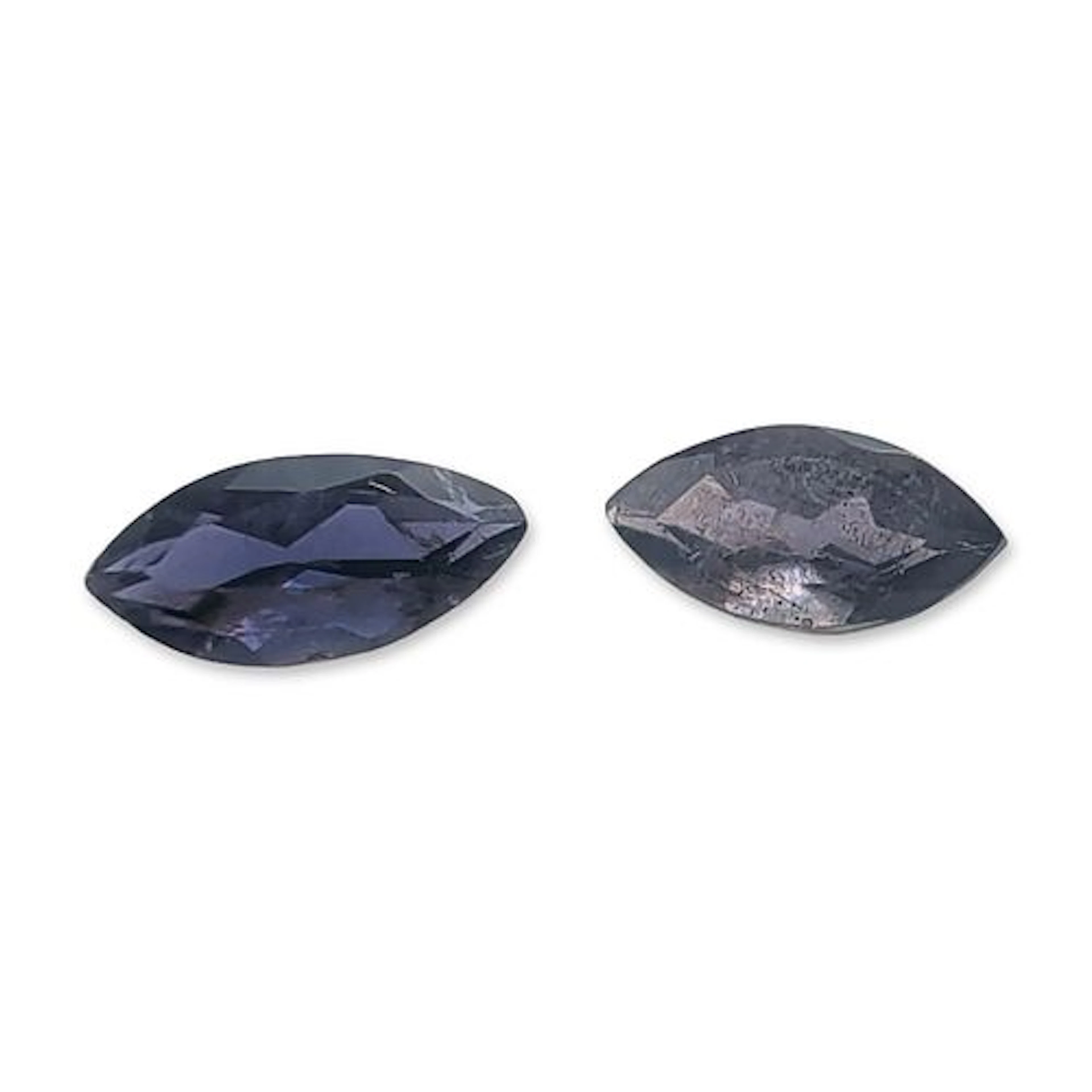 2pc Marquise Cut Iolite Gemstones