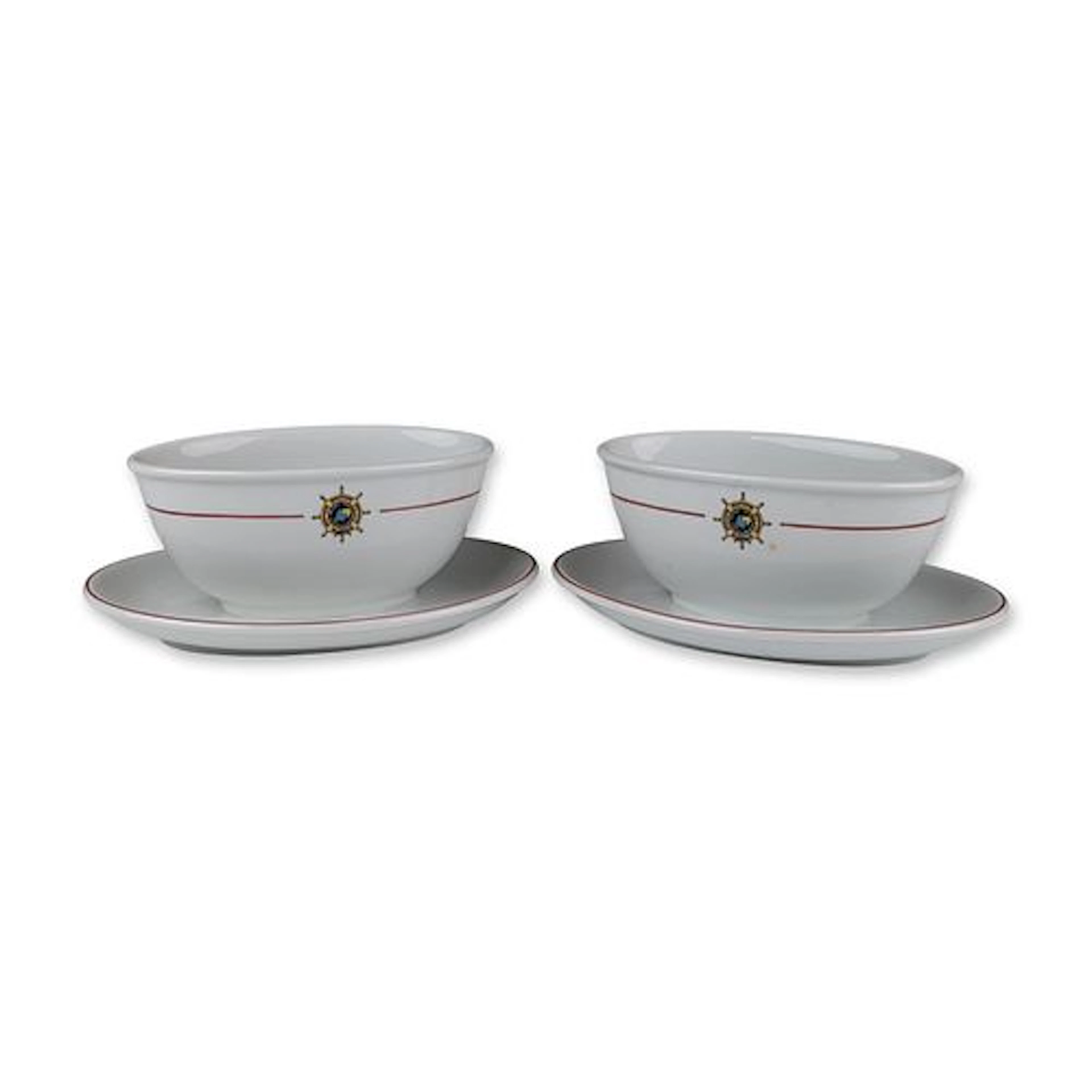 2pc Bauscher Weiden Porcelain Flota Mercante Grancolombiana Shipping