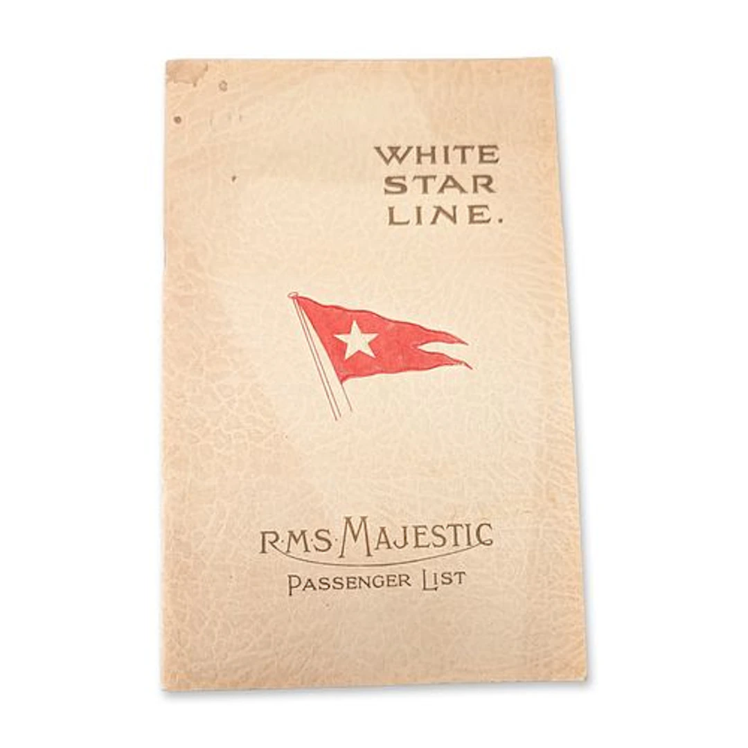 White Star Line RMS Majestic 1928 Passenger List