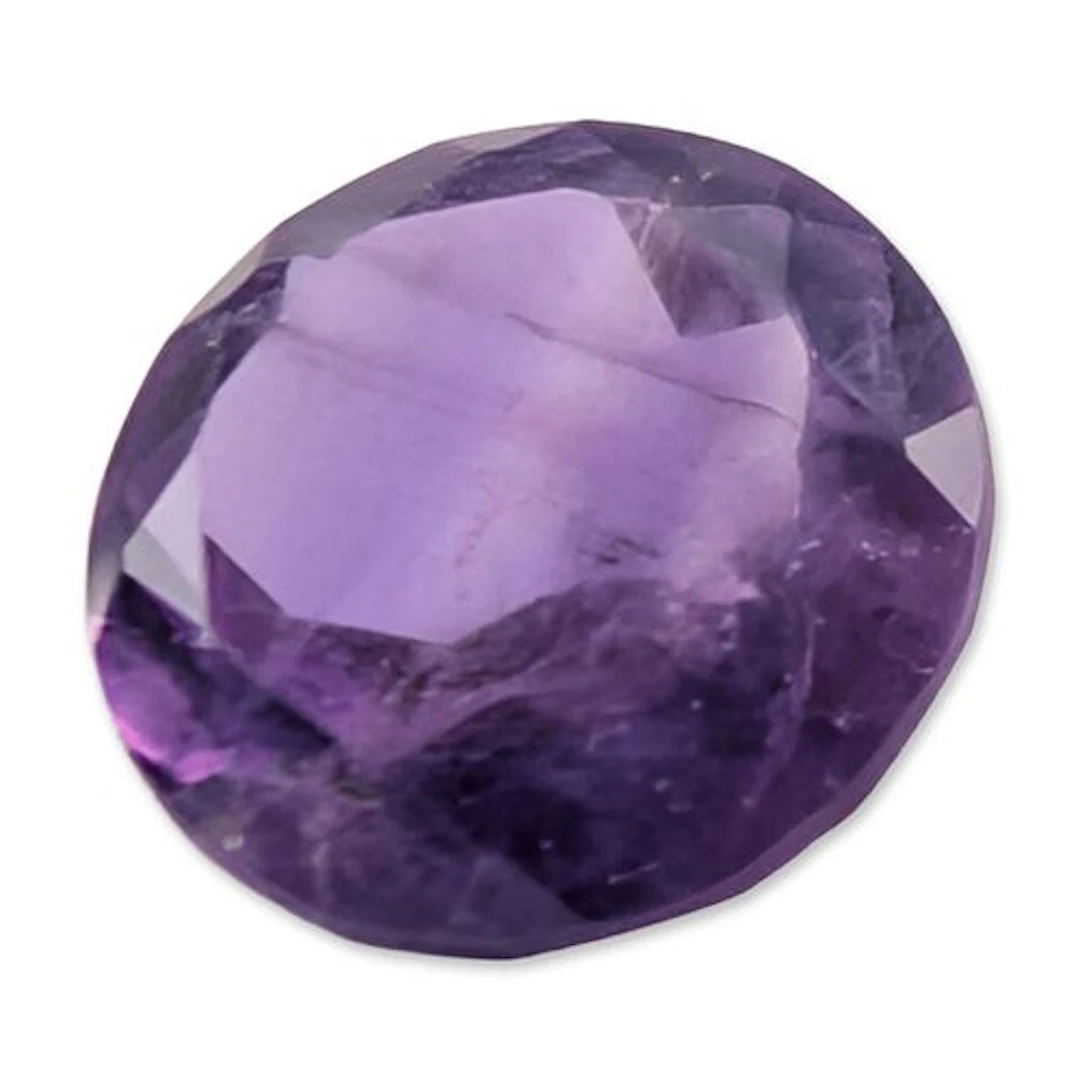 Oval Faceted Amethyst Loose Gemstone