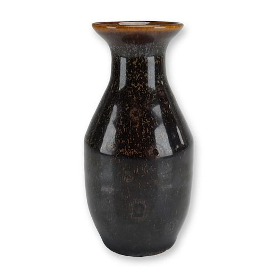 Metallic Glazed Baluster Shaped Vase