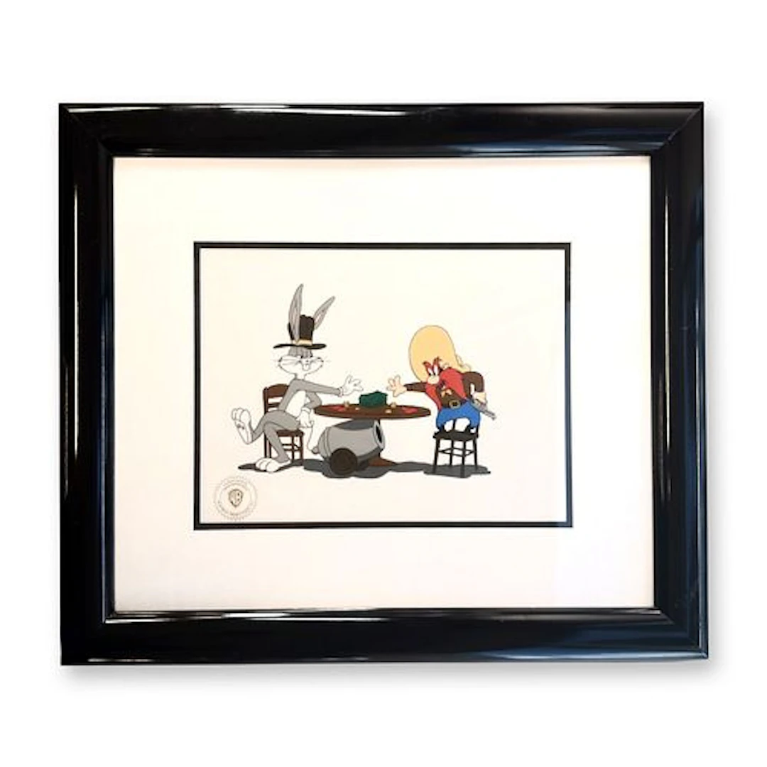 Warner Bros. Looney Tunes Bugs Bunny and Yosemite Sam Loaded Hands Sericel