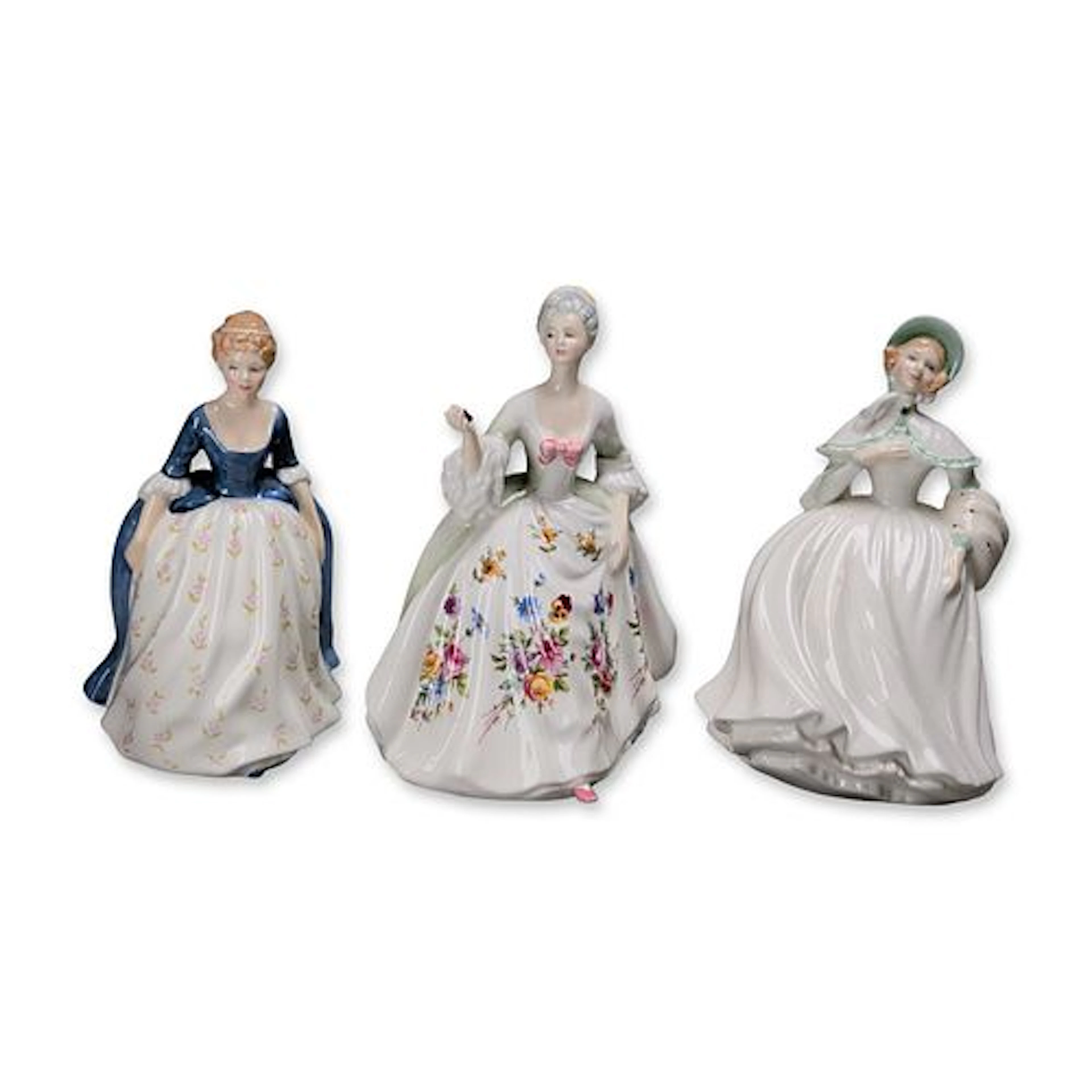 3pc Royal Doulton Peggy Davies Bone China Figurines