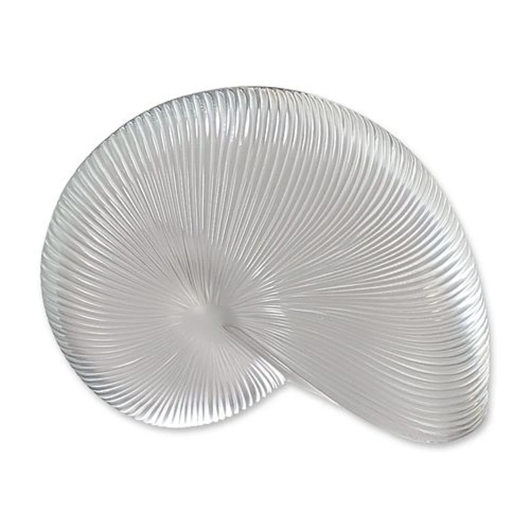 Baccarat Lead Crystal Nautilus Shell Figurine