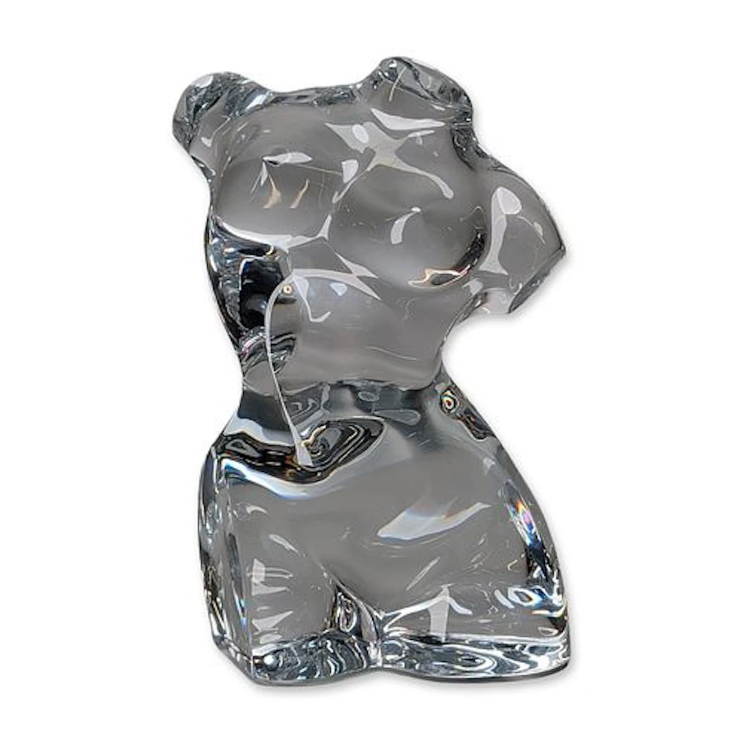 Baccarat Crystal Stylized Female Torso Figurine