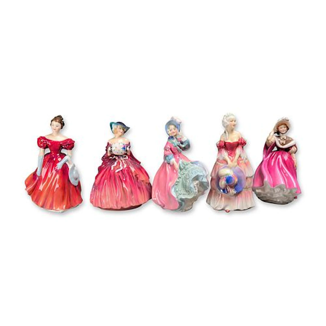 5pc Royal Doulton Bone China Pretty Ladies Figurines