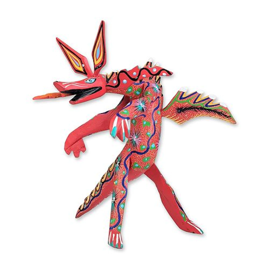Carlos Gutierrez Jimenez Oaxacan Wood Alebrije Sculpture
