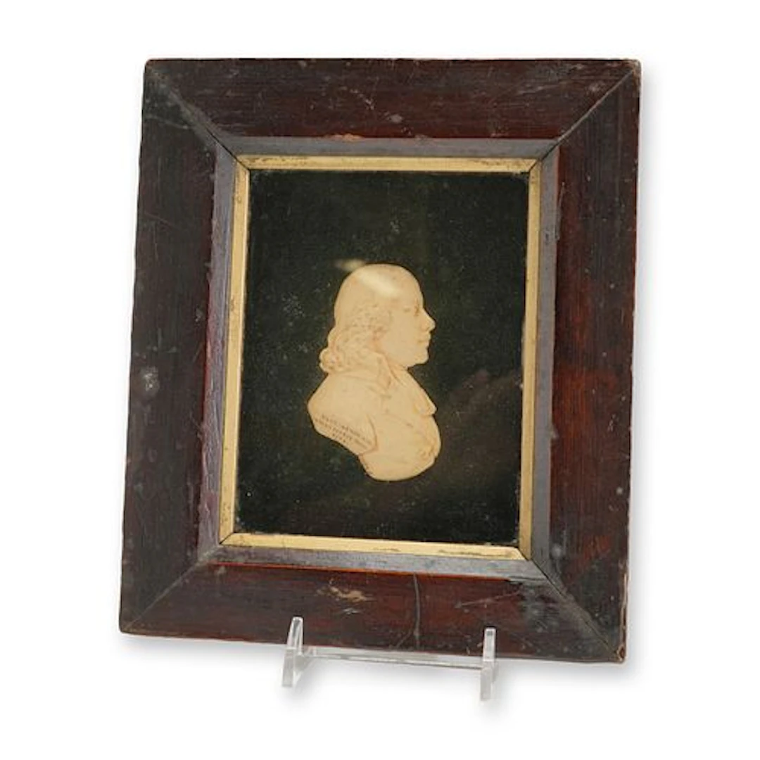 James Tassie Glass Paste Bas Relief Profile Portrait of Dr. Alexander