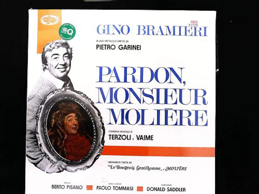 Gino Bramieri Pardon, Monsieur Moliere Original Cast Recording Vinyl LP, 1983