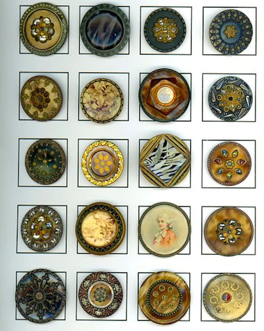 A CARD OF DIVISION ONE CELLULOID BUTTONS