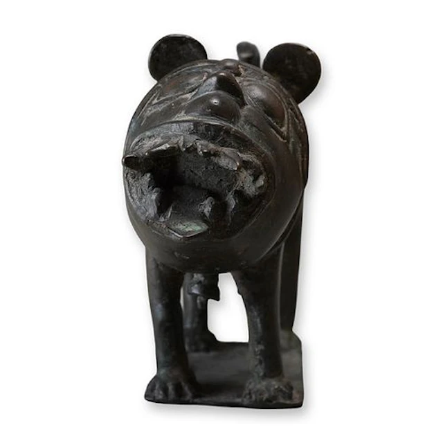 Indian Bronze Tiger Figural Sculpture 18th to 19th Century
