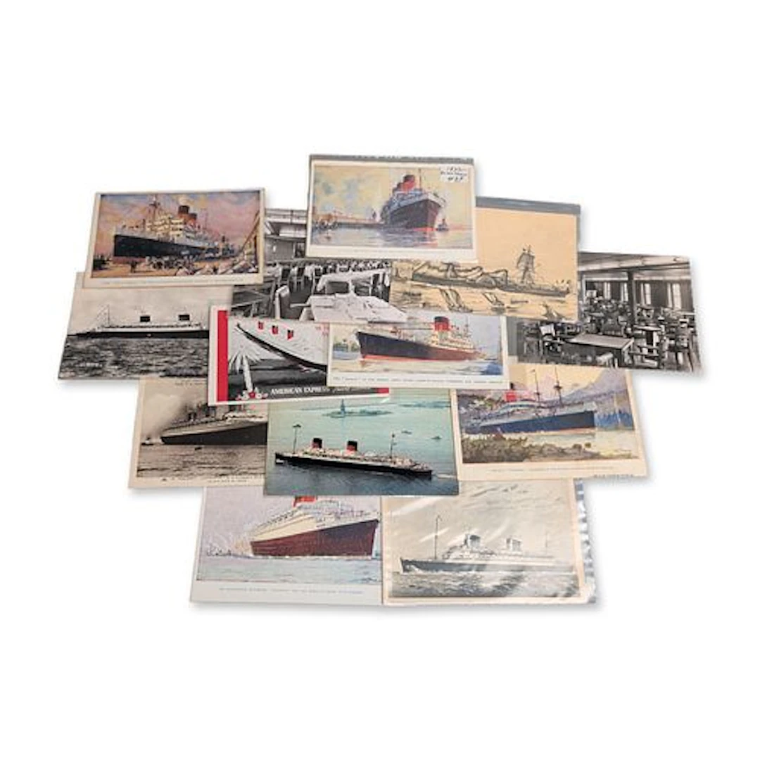 13pc Compagnie Generale Transatlantique French Line Maritime Postcards