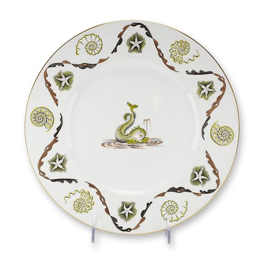 Wedgwood Dolphin Pattern Bone China Plate Designed by Laurence Whistler