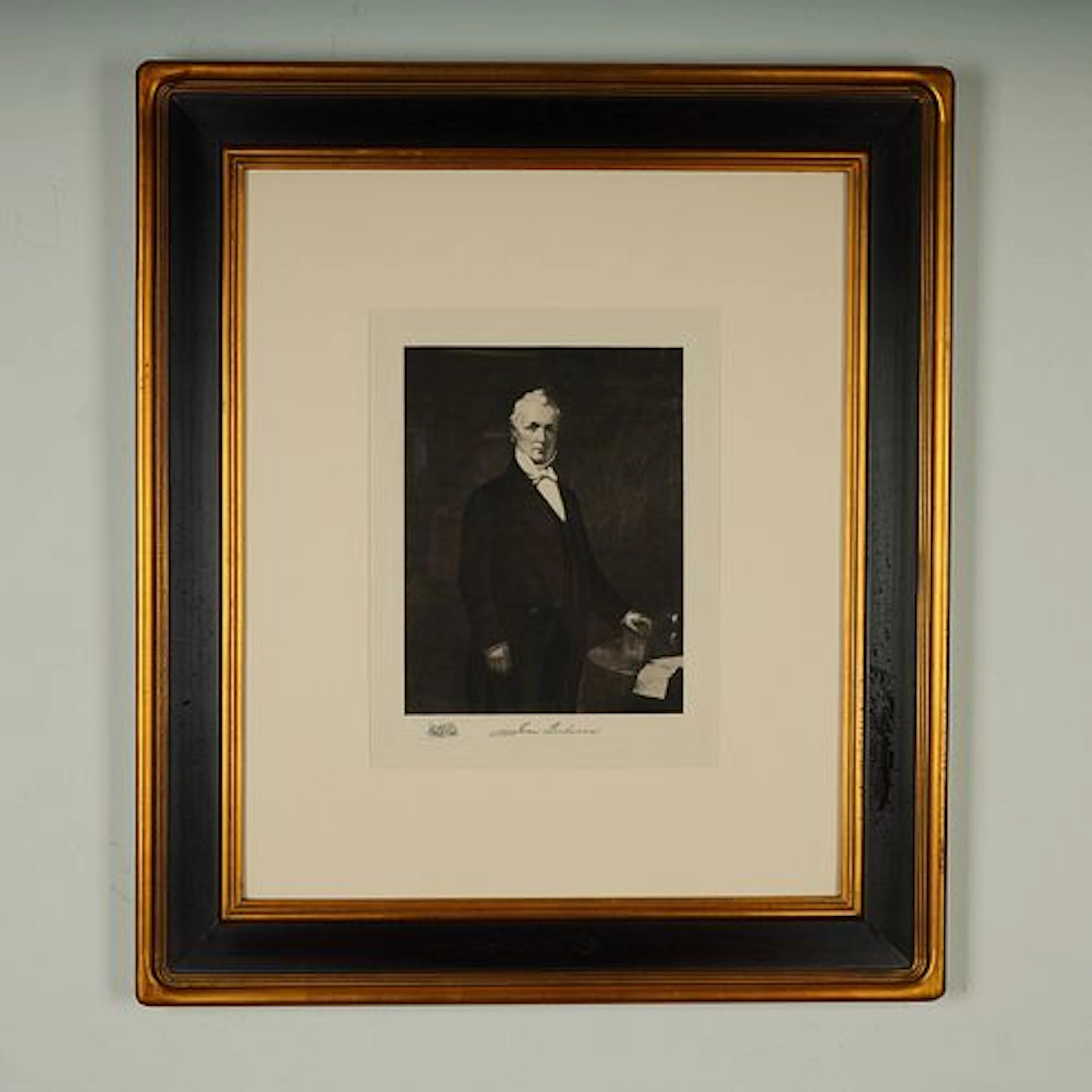 James Buchanan Engraving from The White House Gallery of Portraits w/ COA