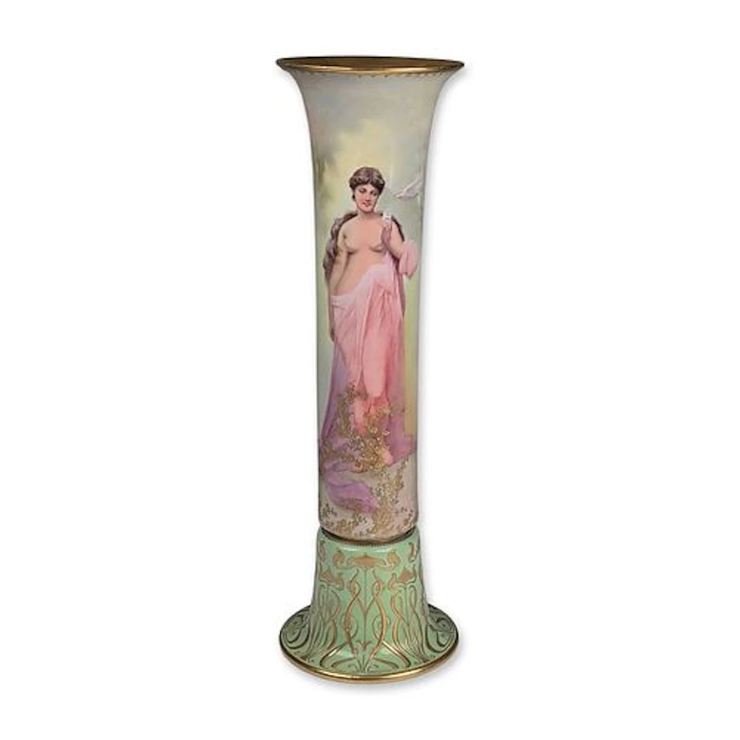 Royal Doulton Burslem by Sidney Tushingham Art Nouveau Porcelain Vase