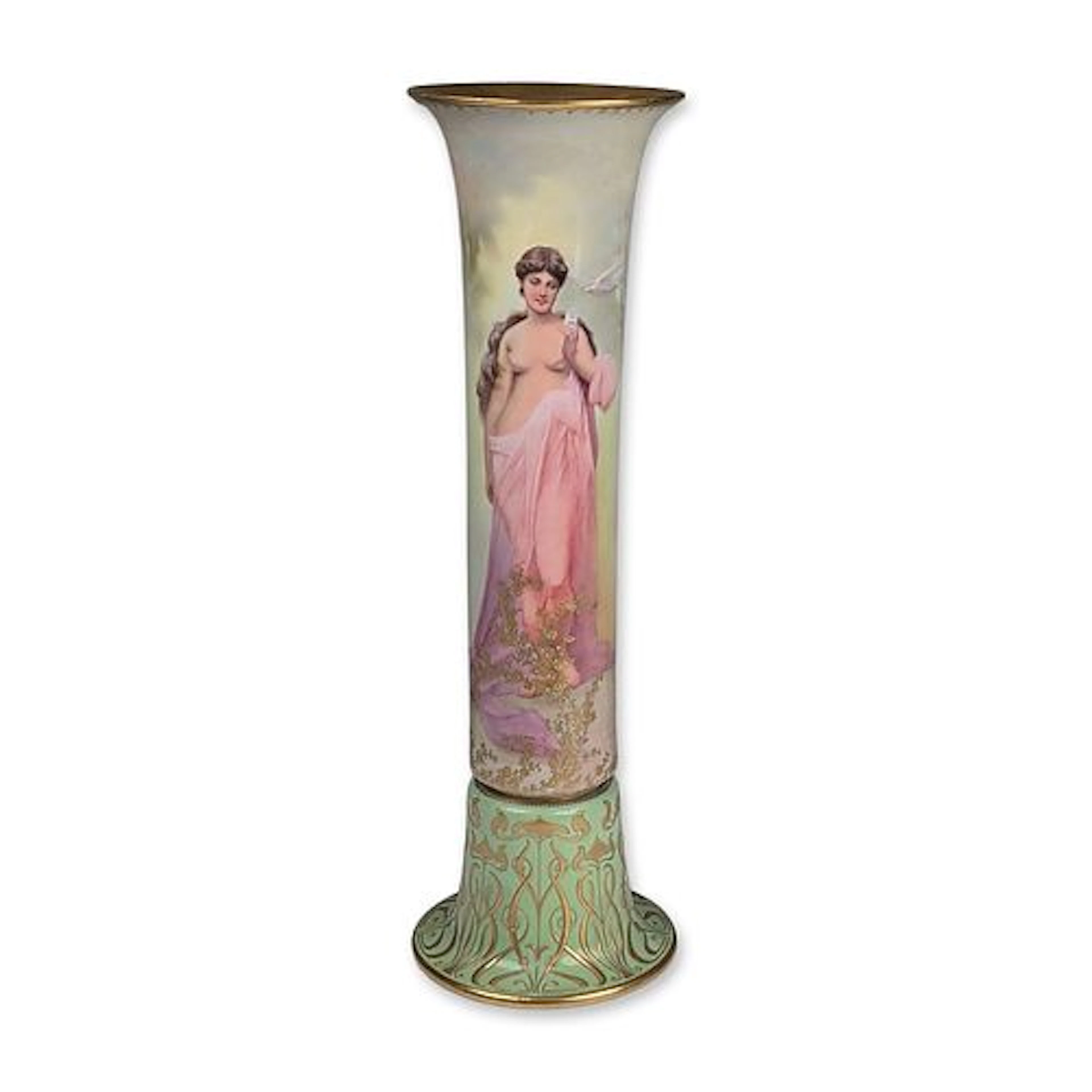 Royal Doulton Burslem by Sidney Tushingham Art Nouveau Porcelain Vase