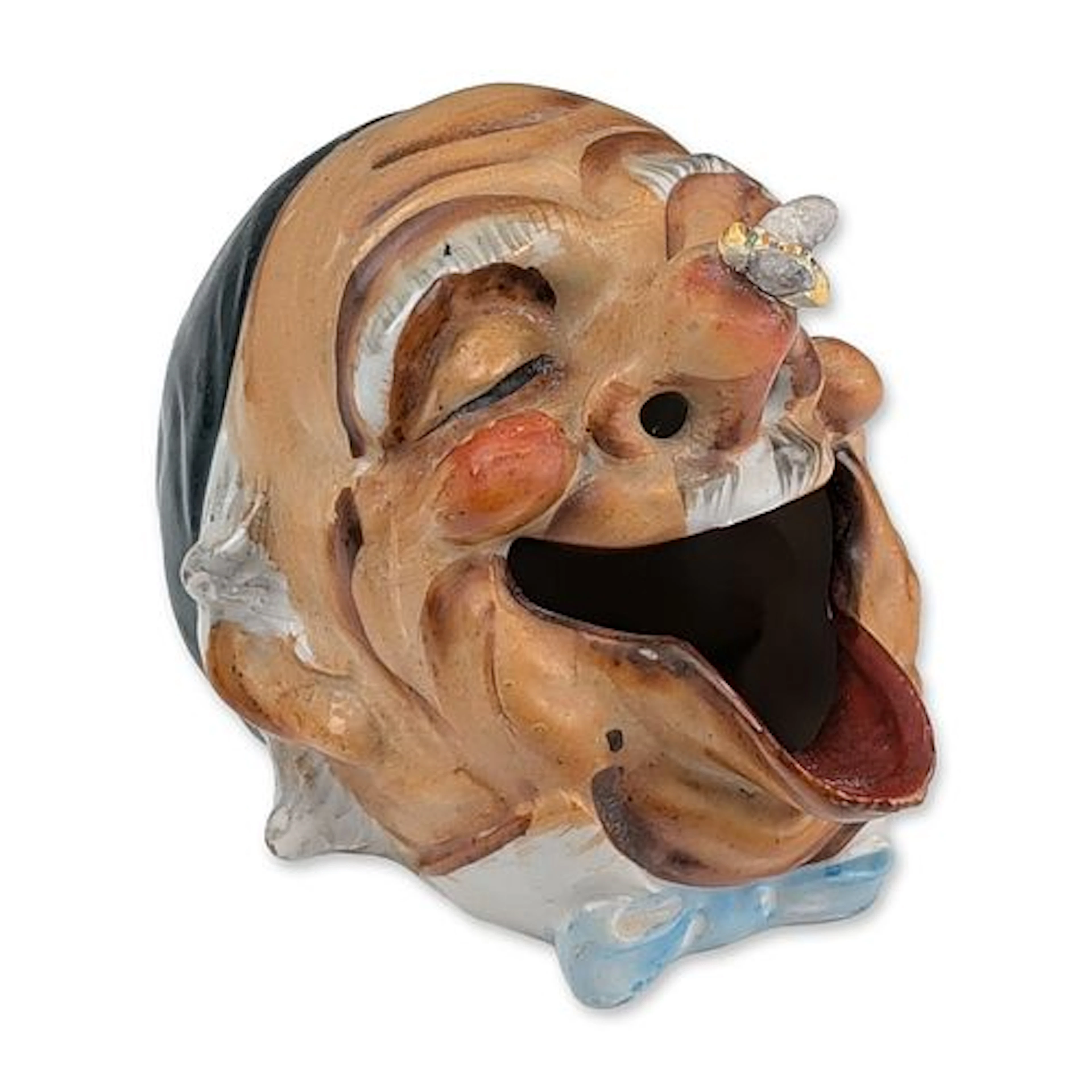 Foreign Japan Ceramic Figural Open Mouth Ashtray