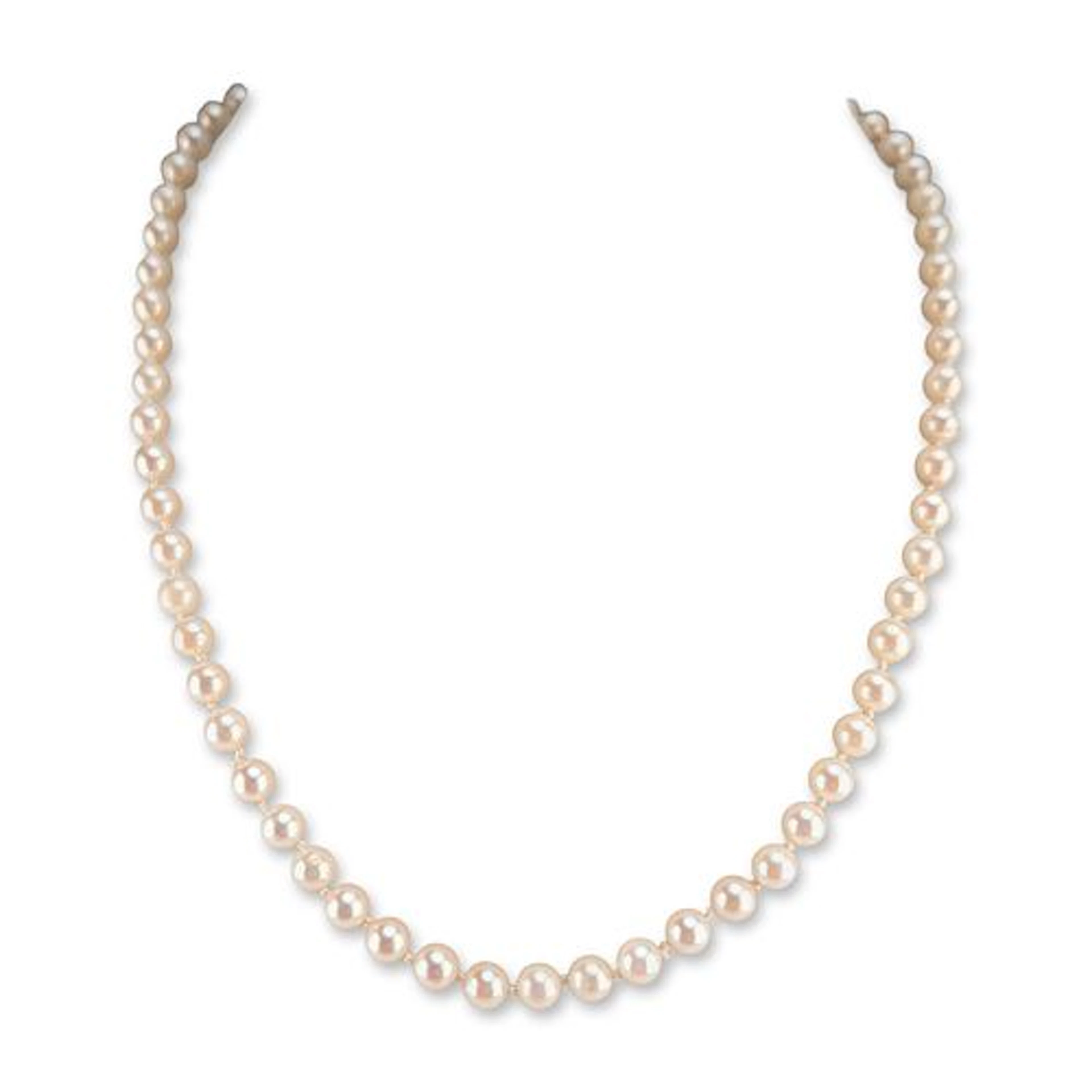 14K White Gold Cultured Pearl Necklace