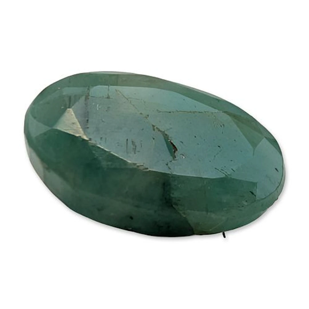 Loose Oval Faceted Emerald Gemstone