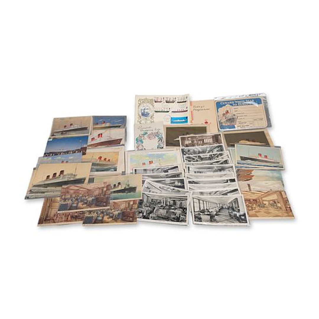 48pc Collection of Cunard White Star Maritime Ephemera