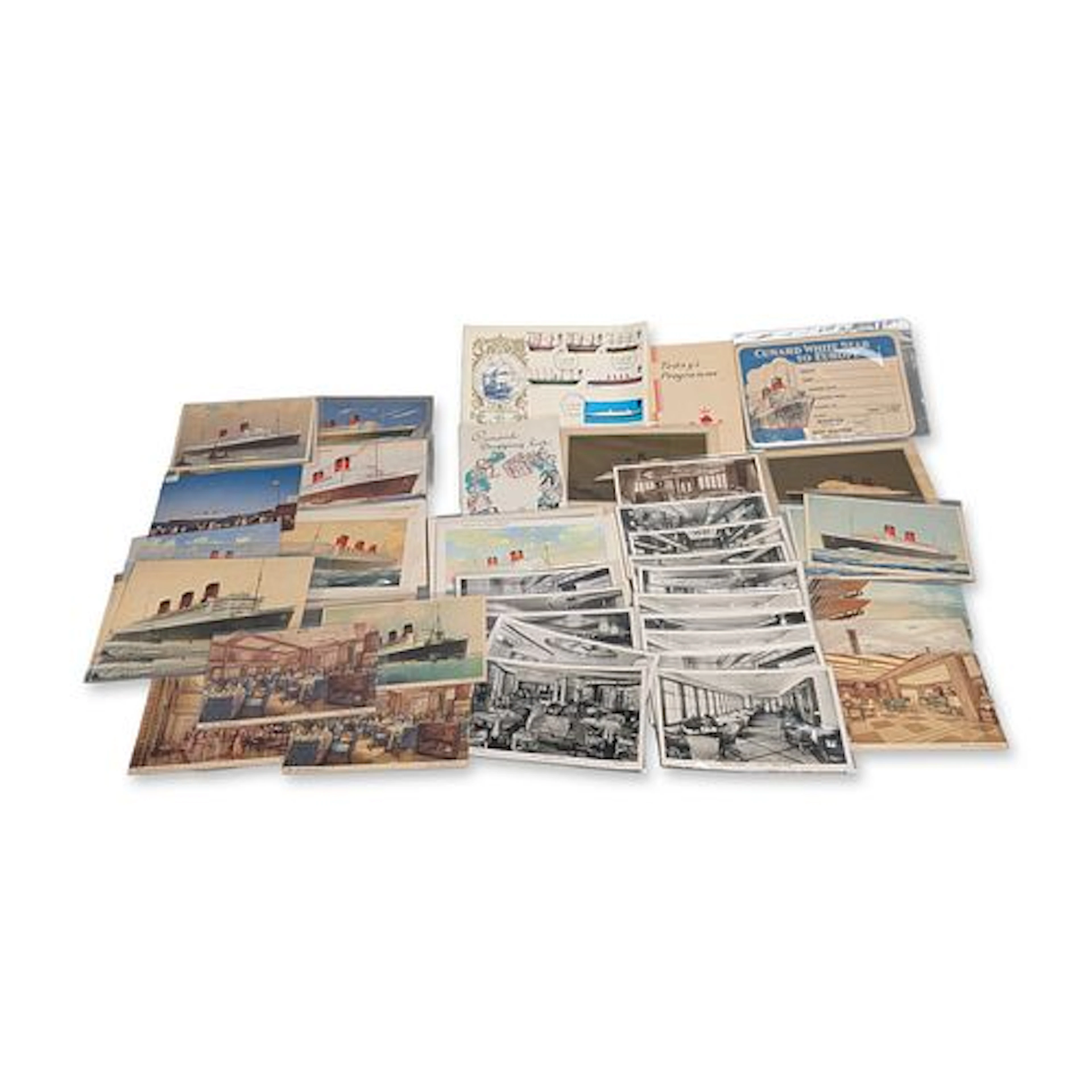 48pc Collection of Cunard White Star Maritime Ephemera