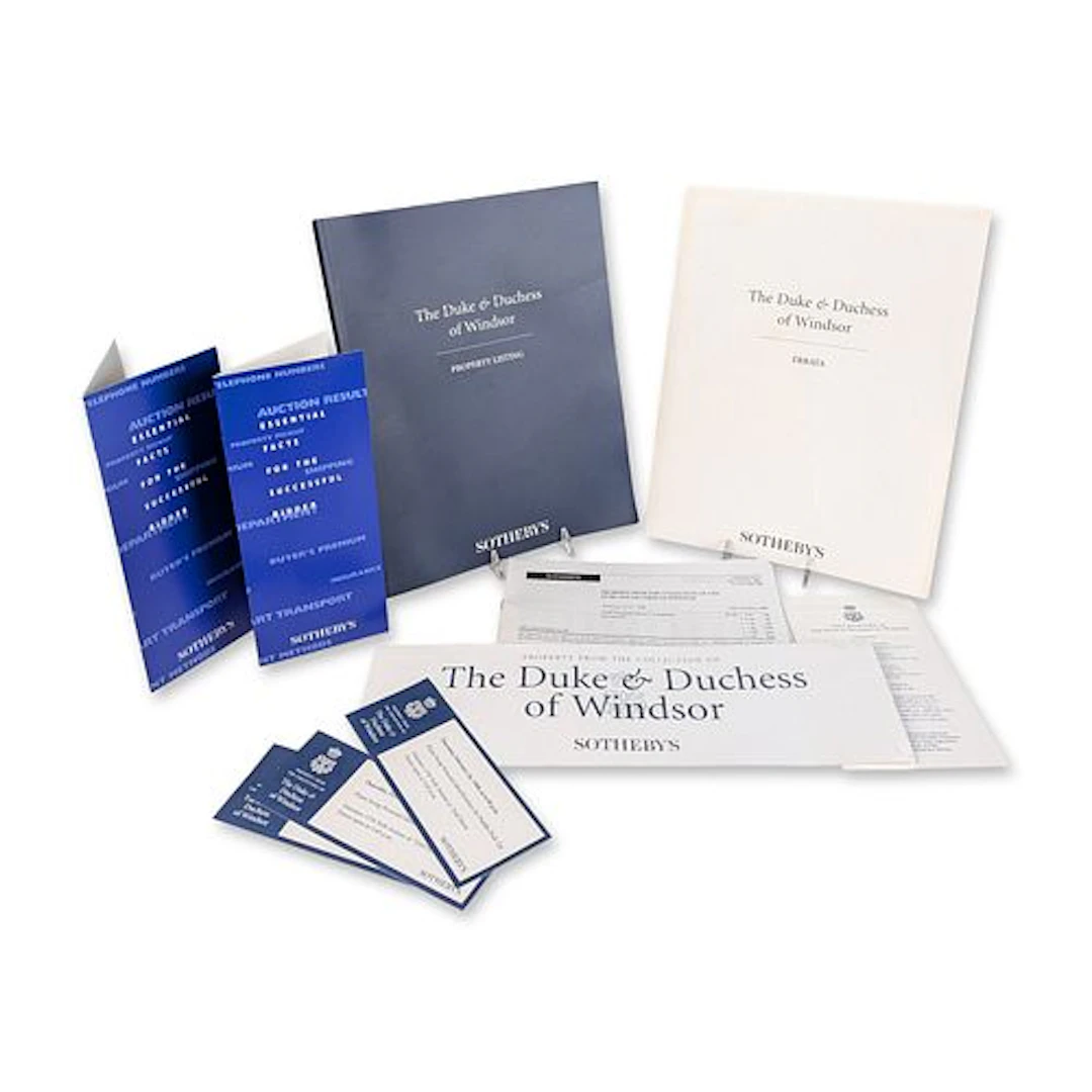 10pc Sotheby's Duke and Duchess of Windsor Auction Ephemera