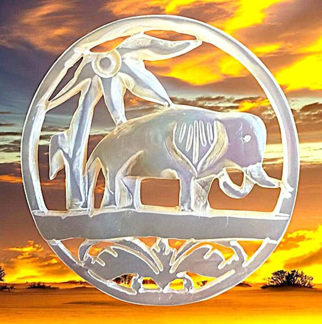 A DIVISION THREE BETHLEHEM PEARL ANIMAL BUTTON