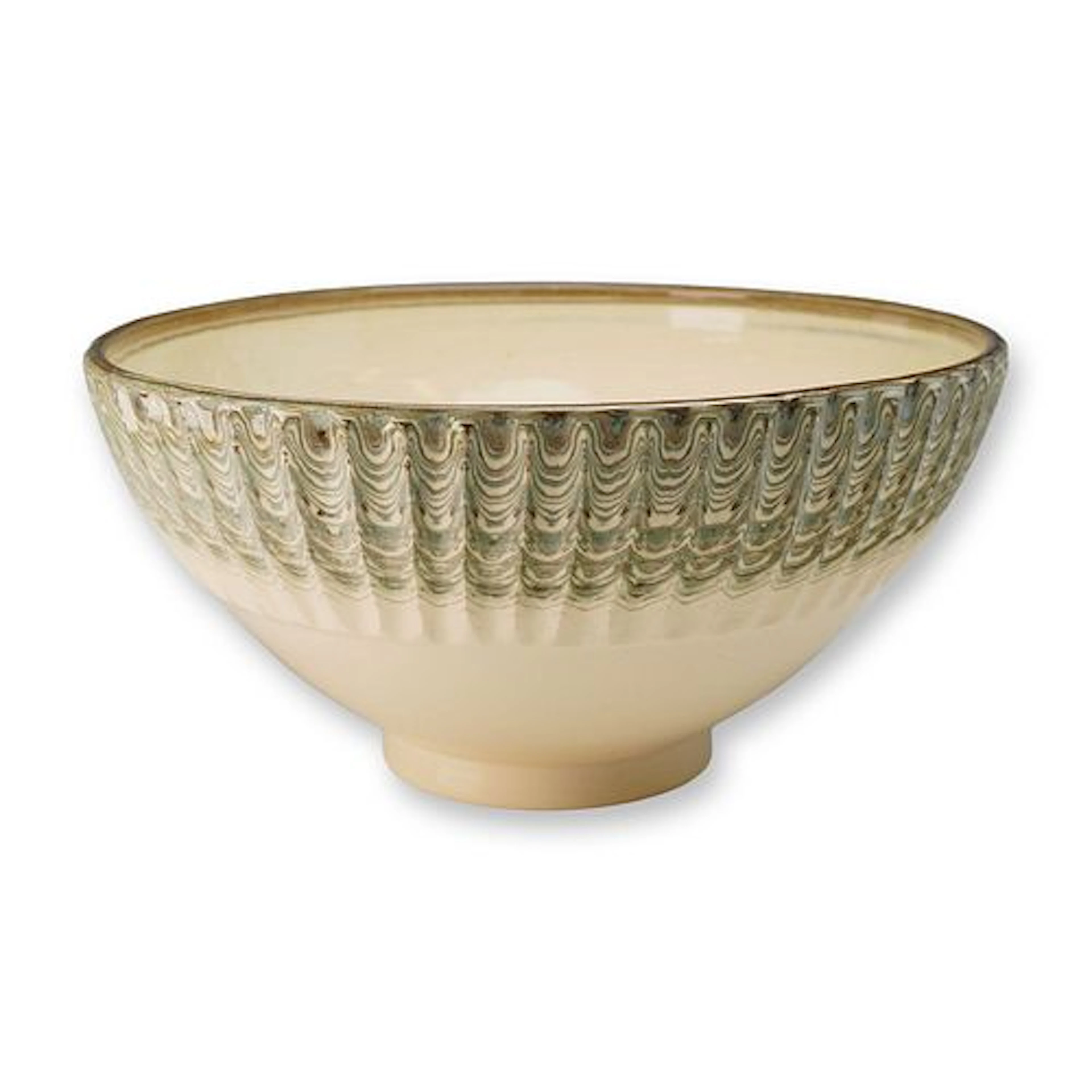 Large Seagrove NC Studio Pottery Swirl Pattern Bowl Signed 2015
