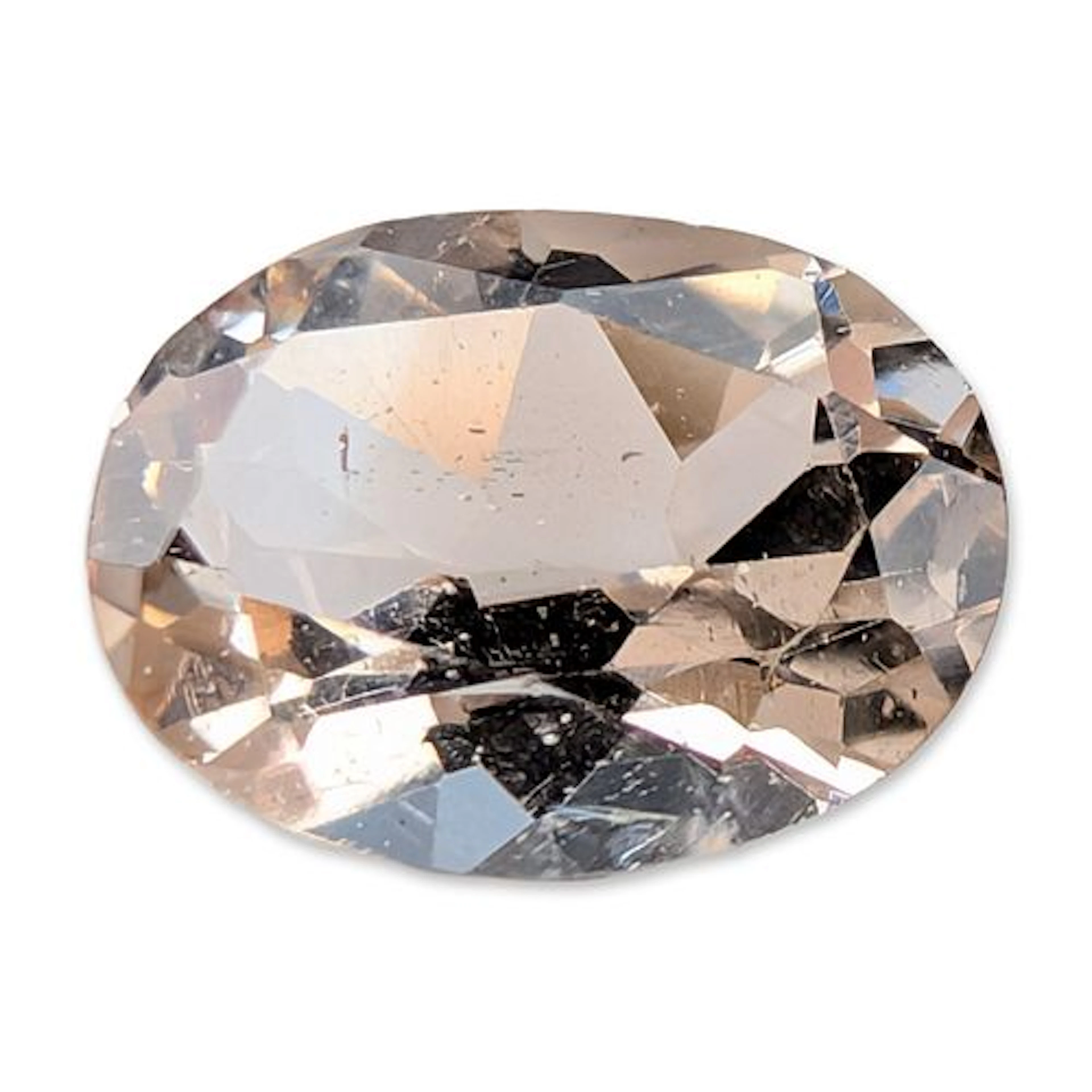 Oval Mixed Cut Peach Tourmaline Gemstone
