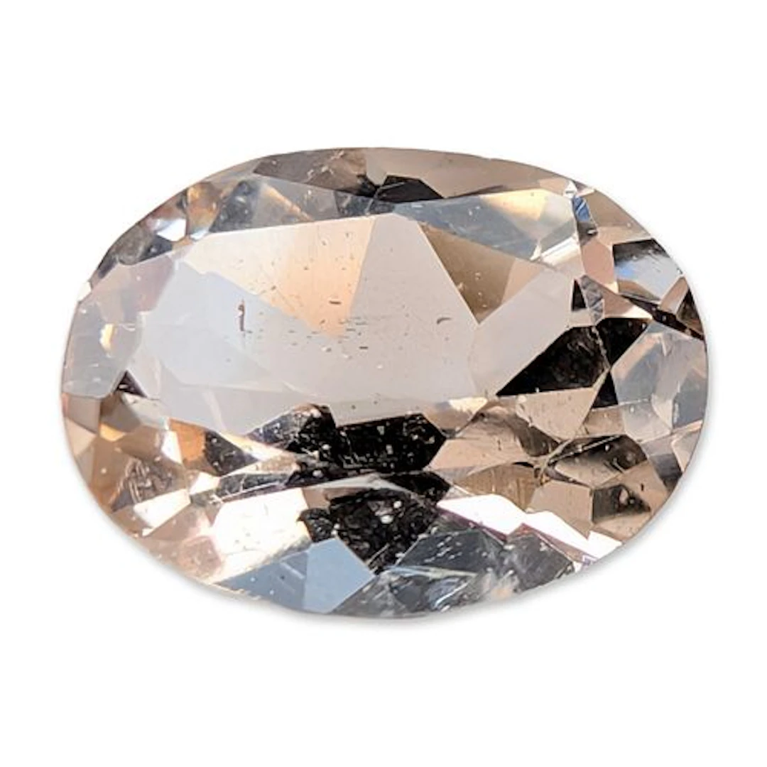 Oval Mixed Cut Peach Tourmaline Gemstone