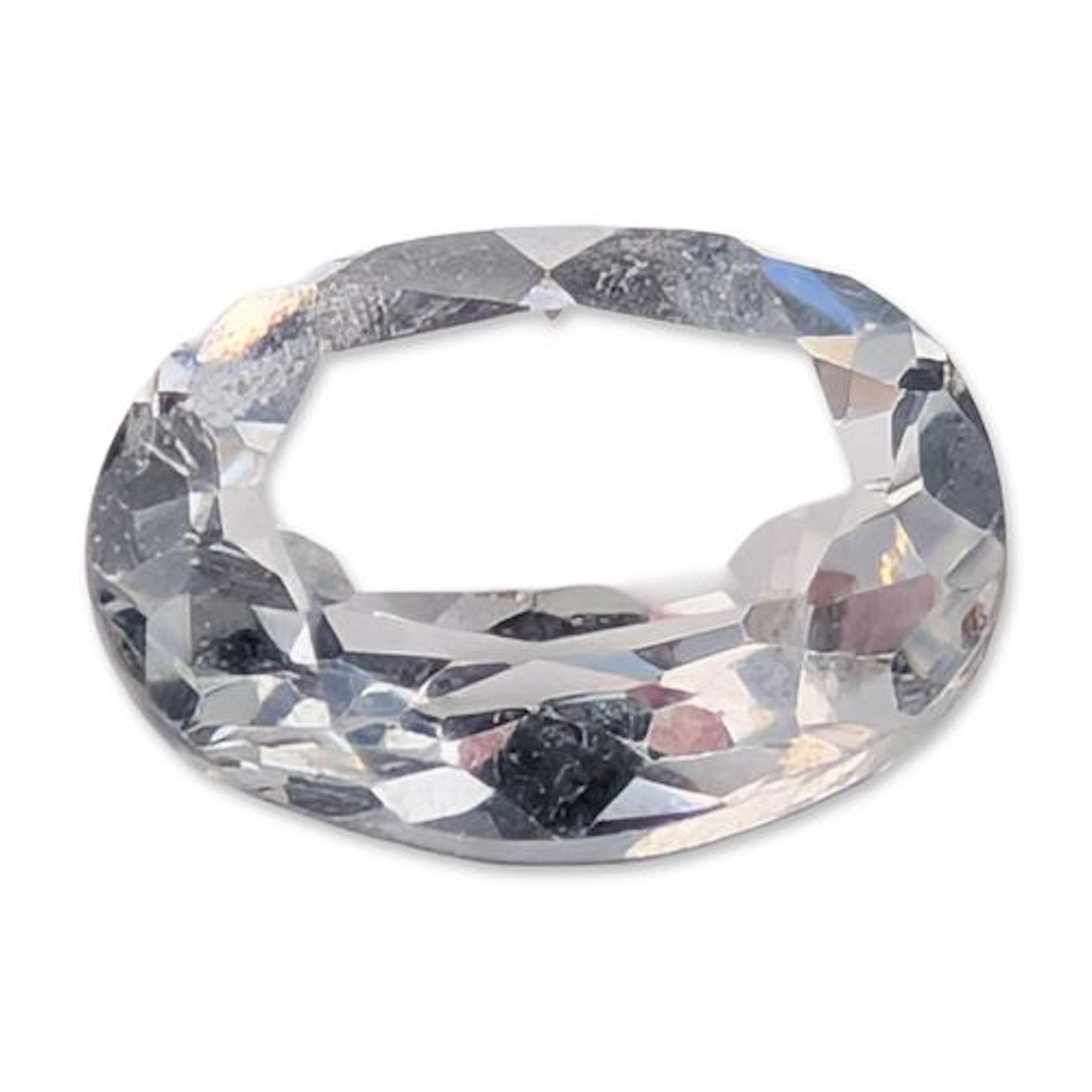 Loose Oval Faceted White Topaz Gemstone
