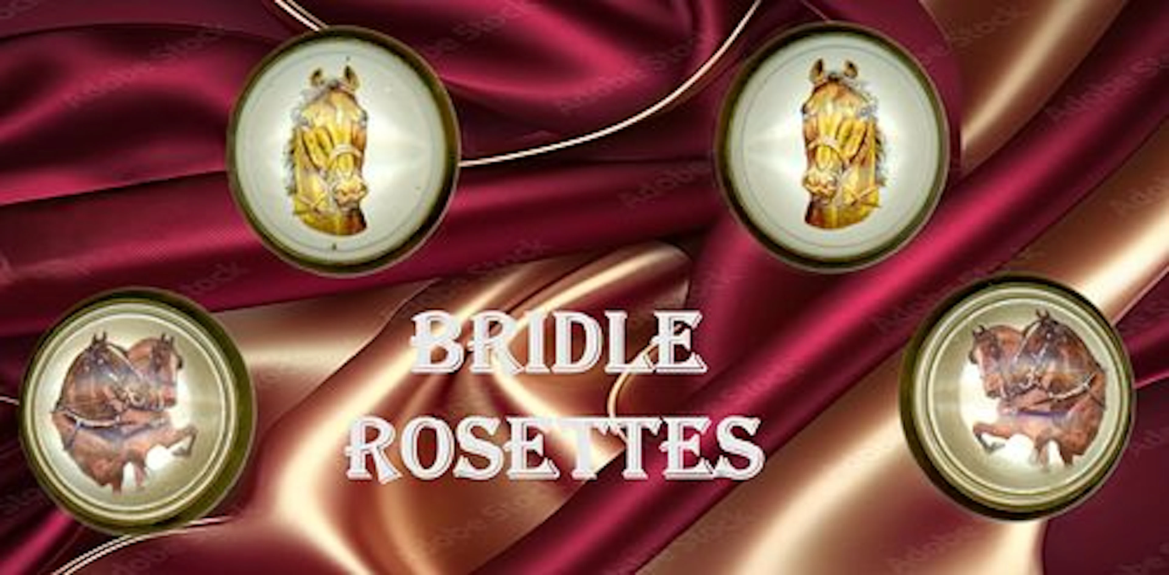 A SMALL SELECTION OF BRIDLE ROSETTES