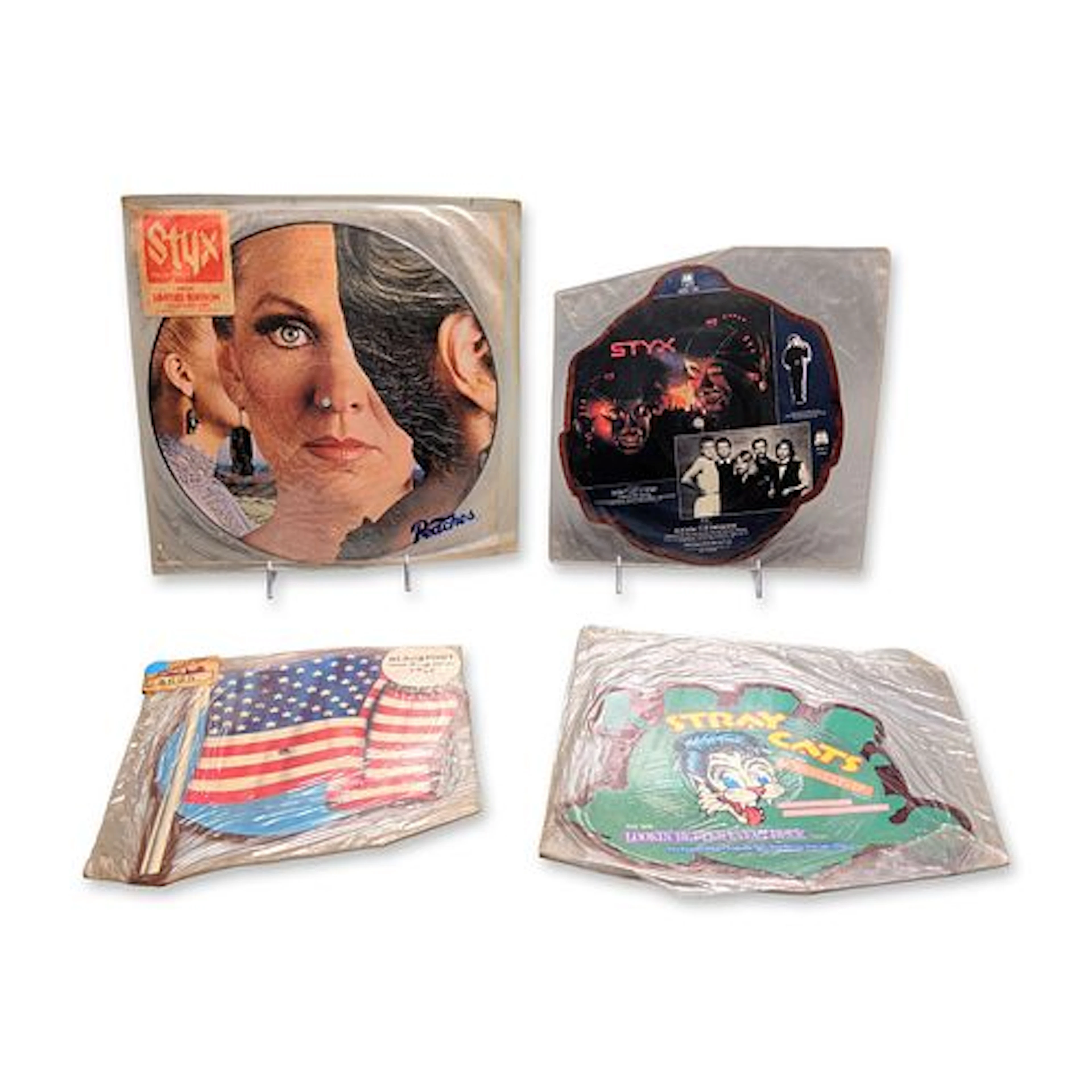 Collection of Styx and Rock Shaped Vinyl Picture Discs