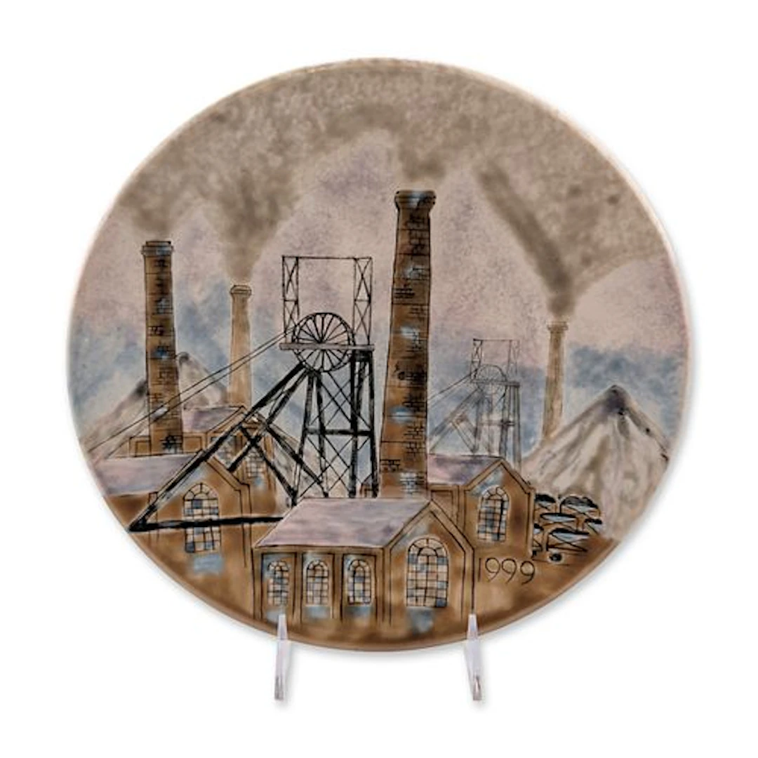 Cobridge Stoneware Philip Gibson Colliery Cabinet Plate