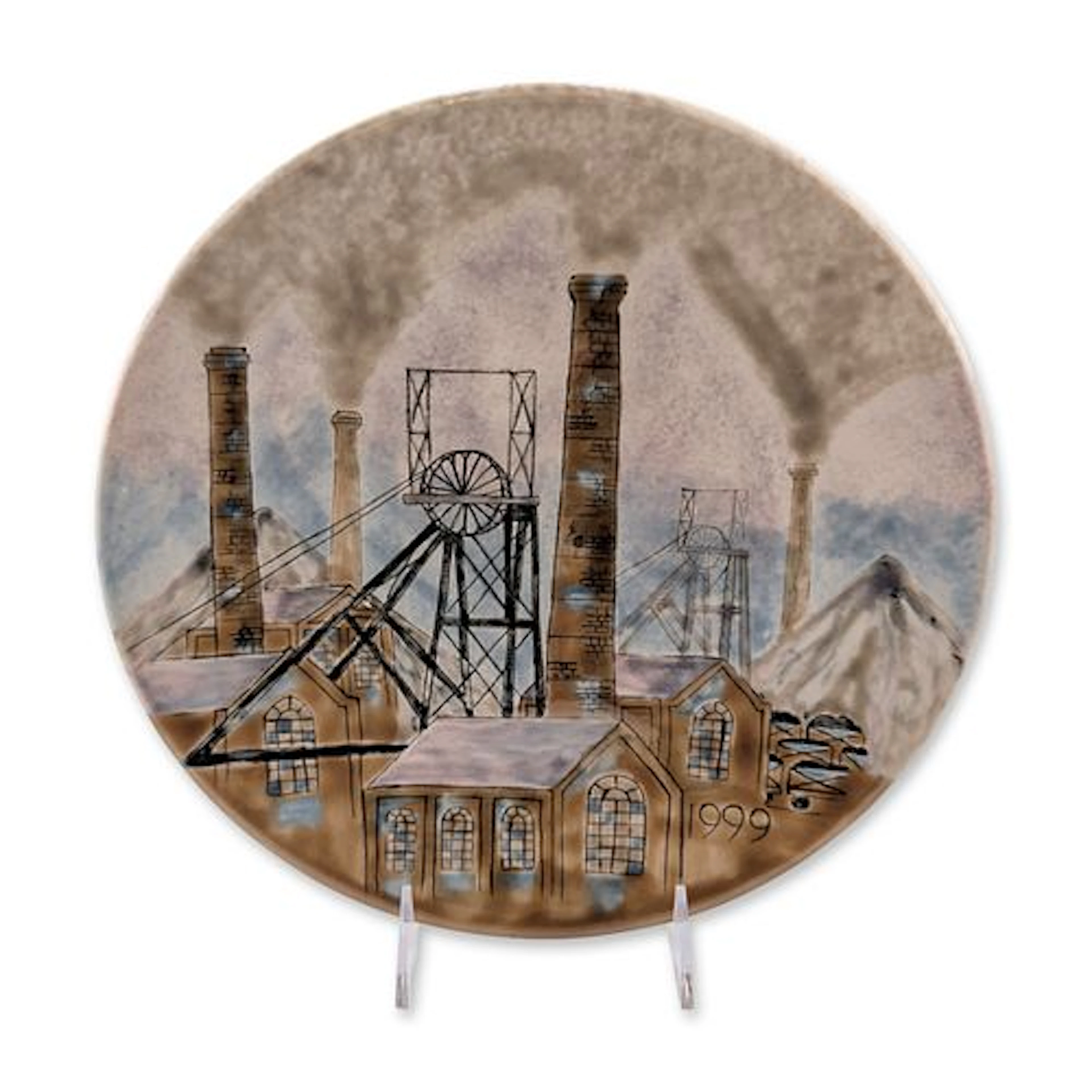 Cobridge Stoneware Philip Gibson Colliery Cabinet Plate