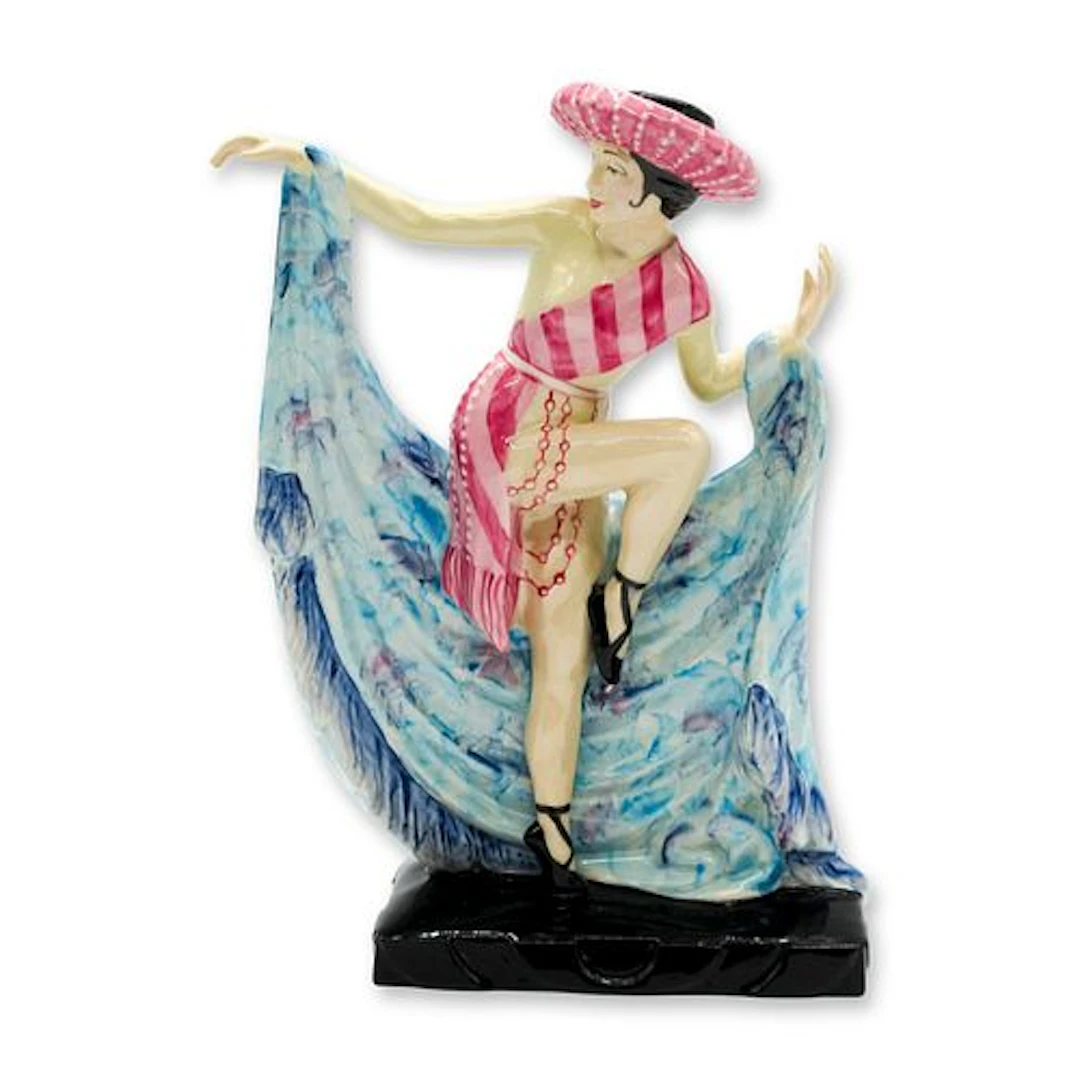 Kevin Francis Ceramic Art Deco Figurine, Mexican Dancer