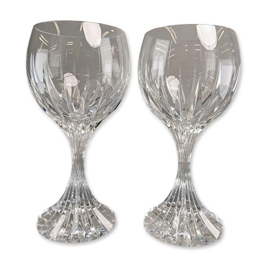 Pair of Baccarat Massena Crystal Wine Glasses