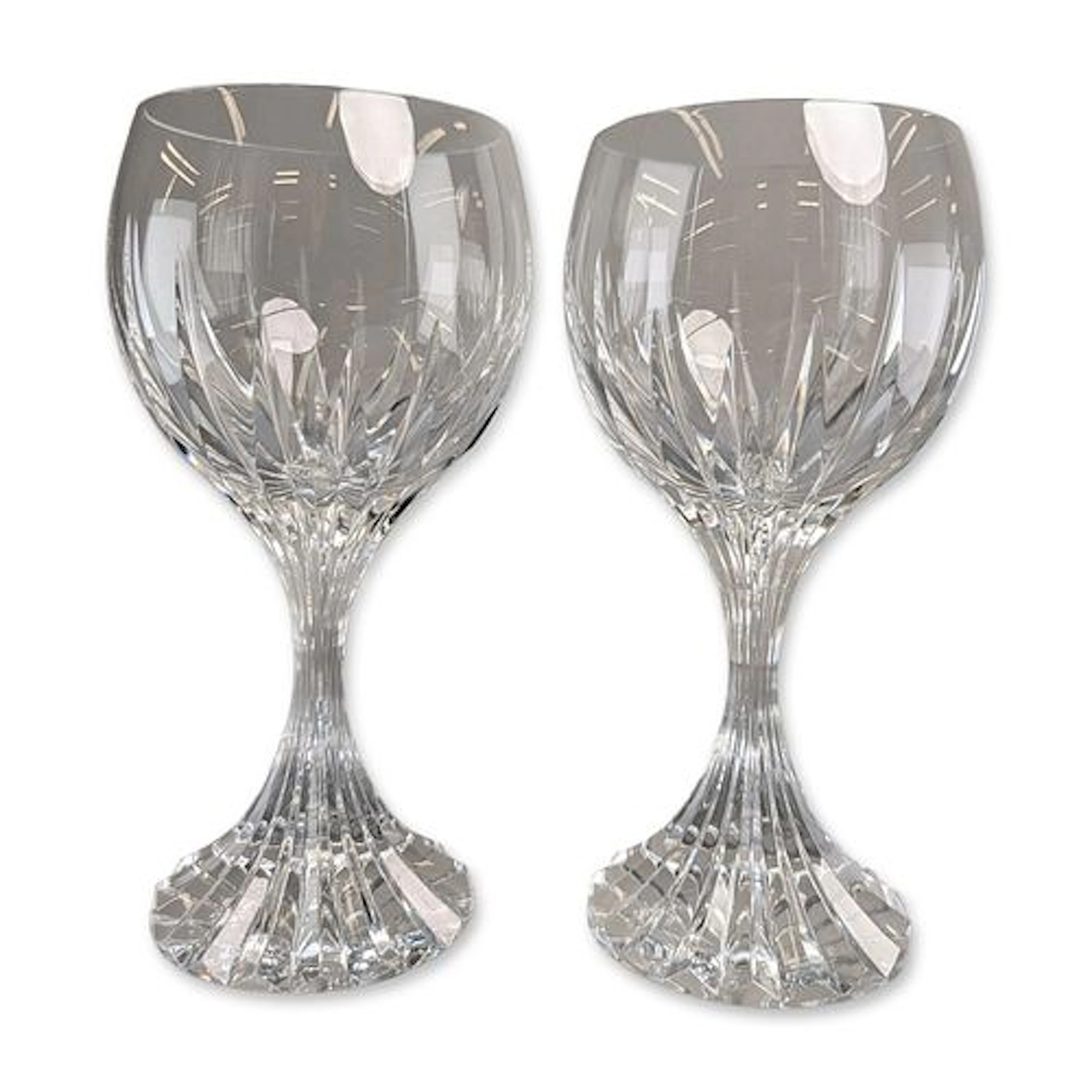 Pair of Baccarat Massena Crystal Wine Glasses