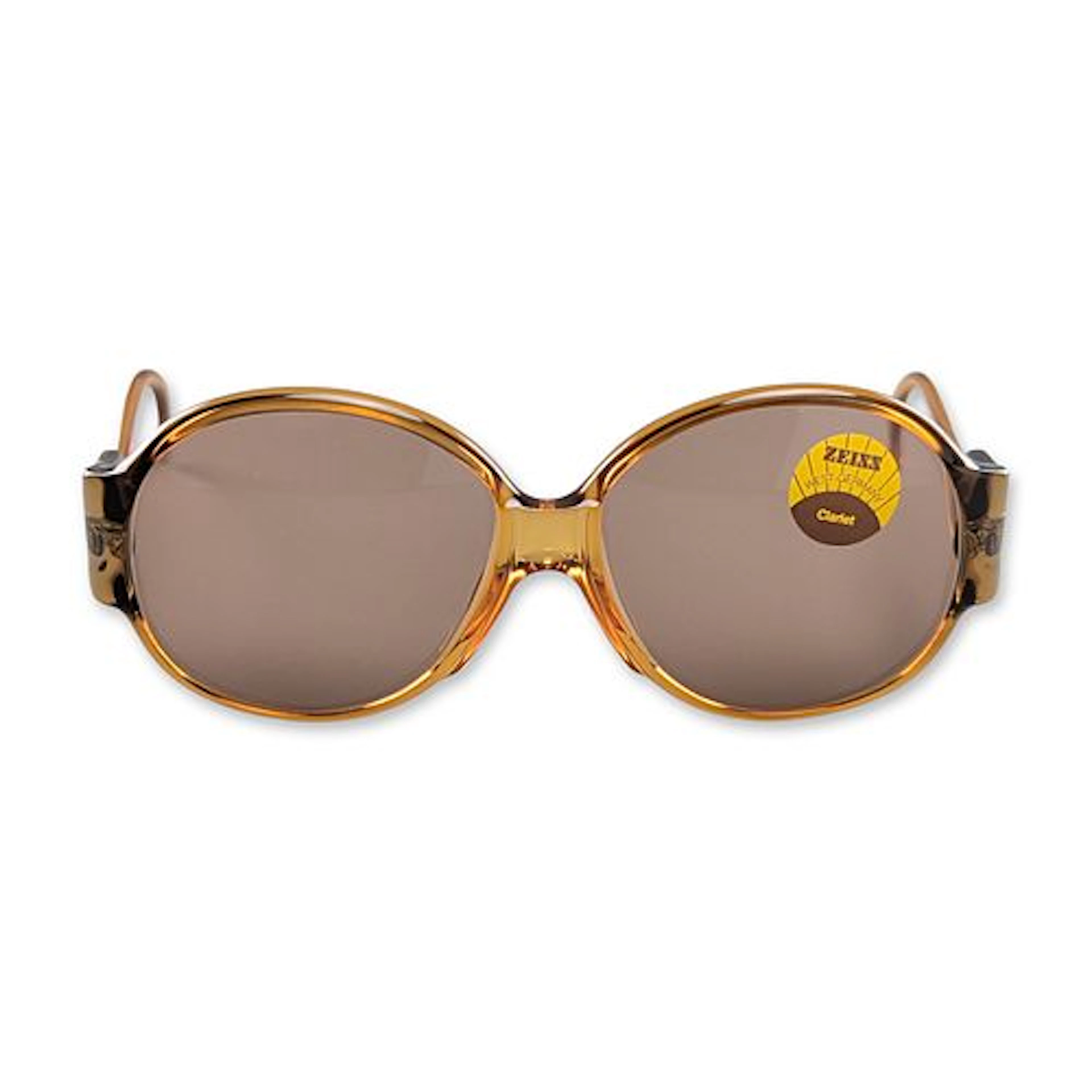 Marwitz Translucent Amber Acetate Oversized Women Sunglasses w/ Zeiss Lenses