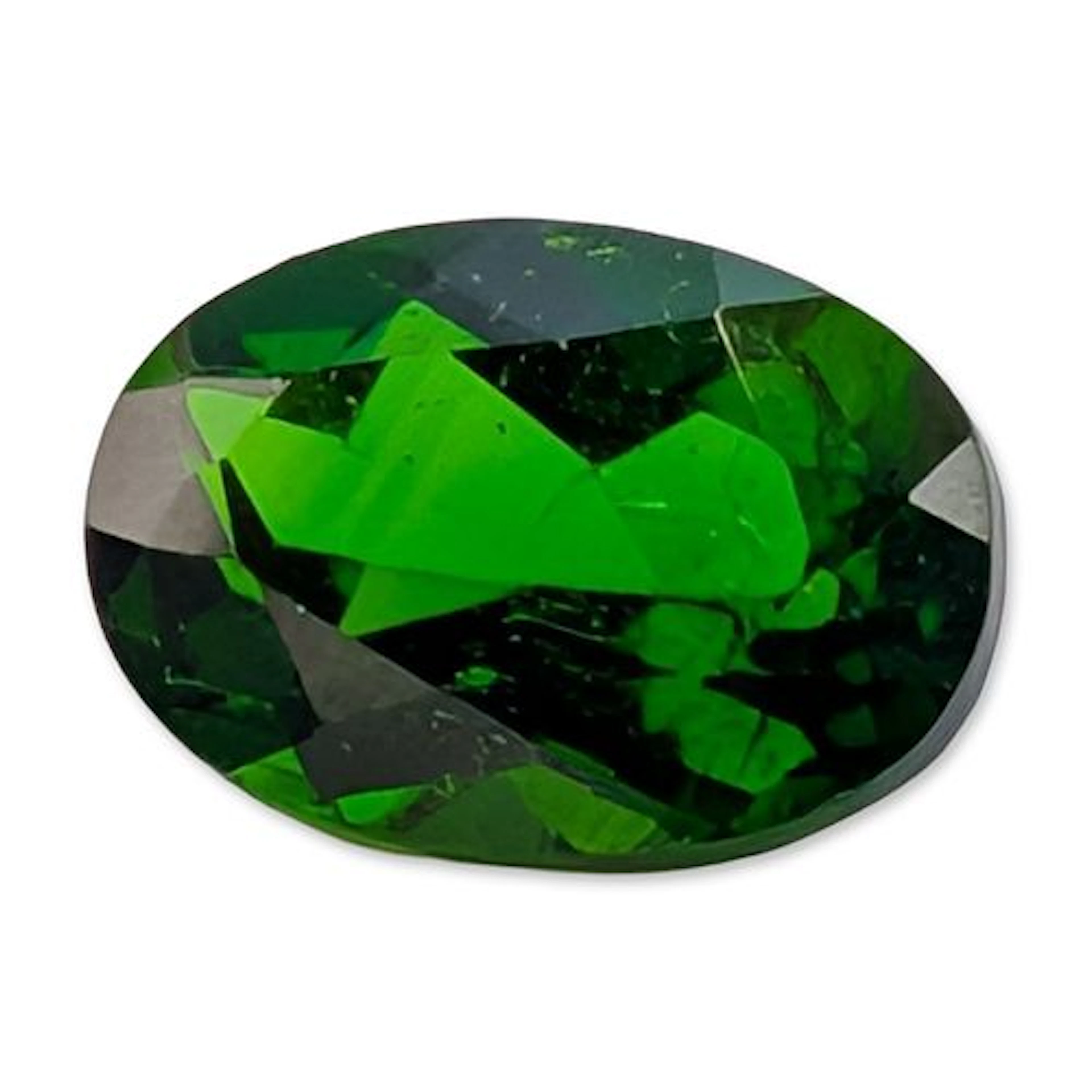 Oval Cut Chrome Diopside Loose Gemstone