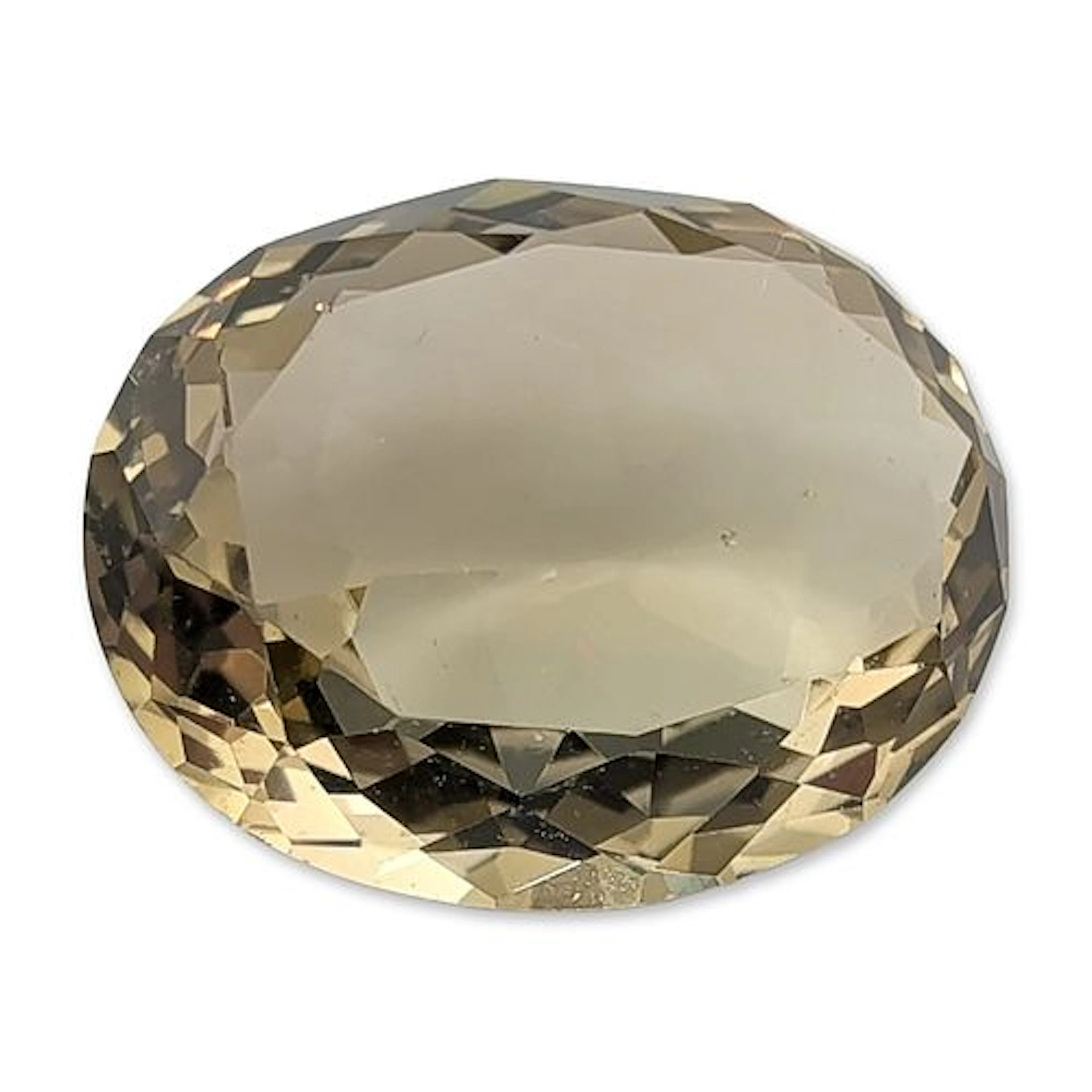 Loose Oval Modified Brilliant Cut Champagne Quartz Gemstone