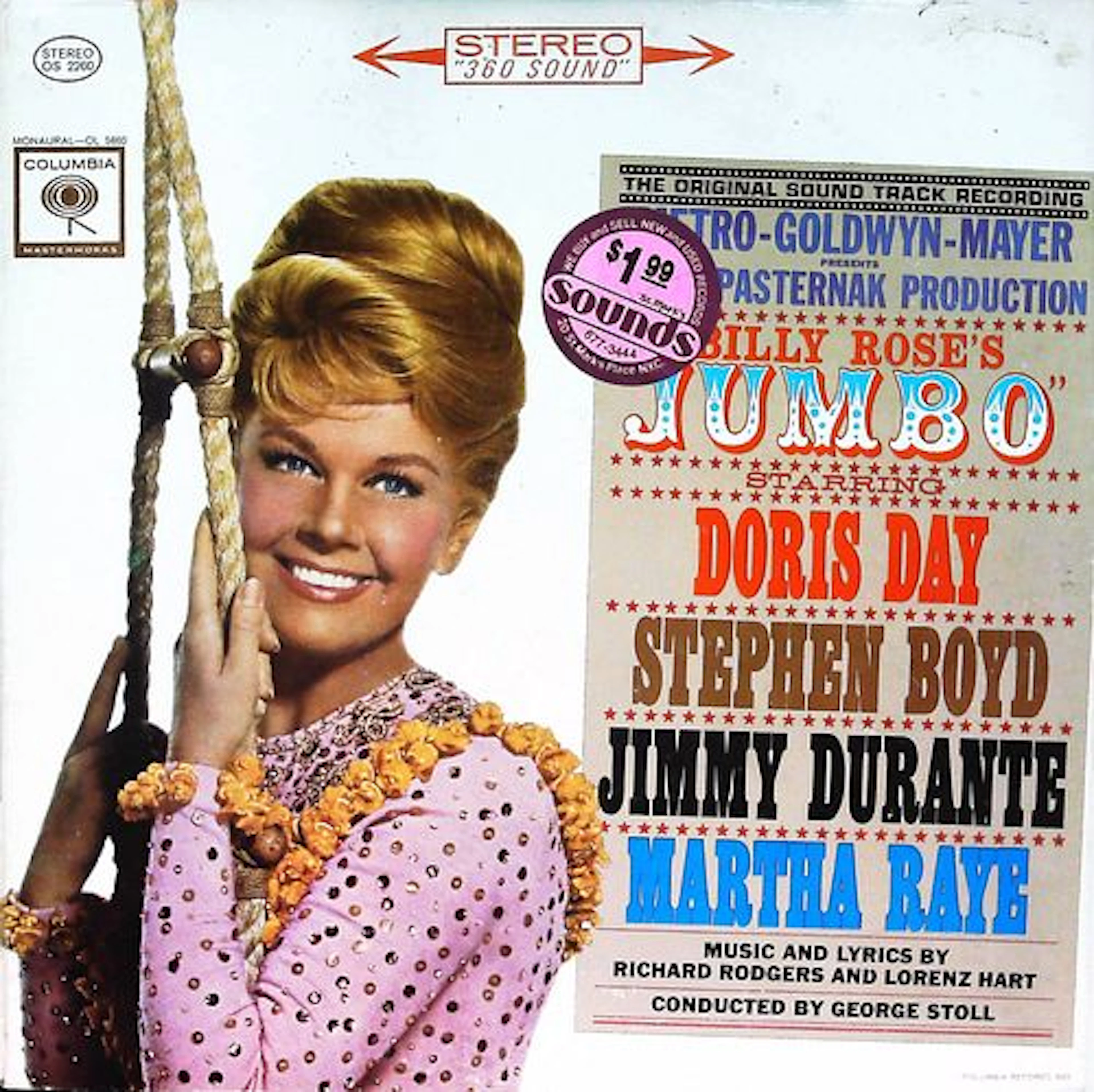 Doris Day - Billy Rose's Jumbo Soundtrack LP, Columbia Masterworks 1962