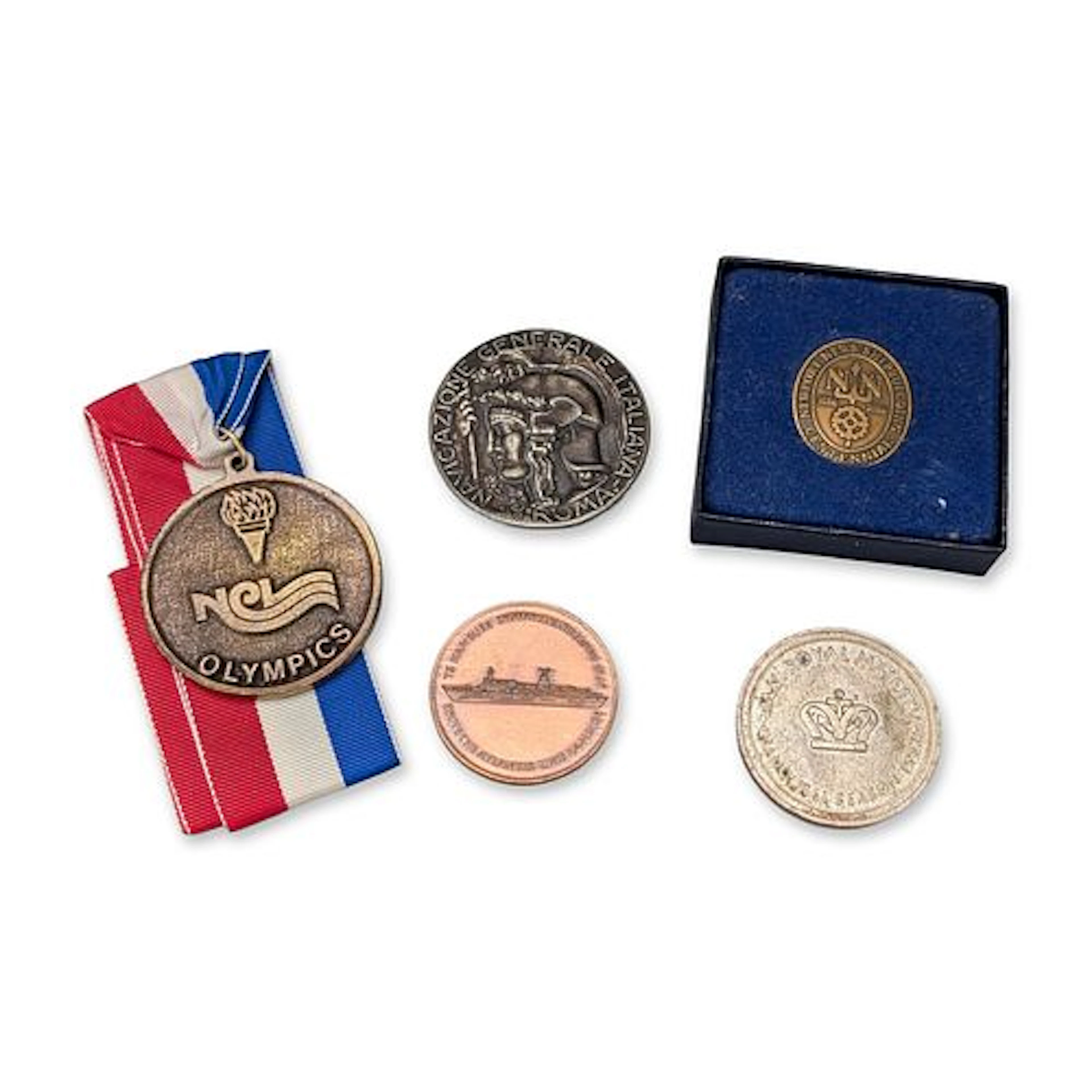5 Maritime and Cruise Line Commemorative Medals